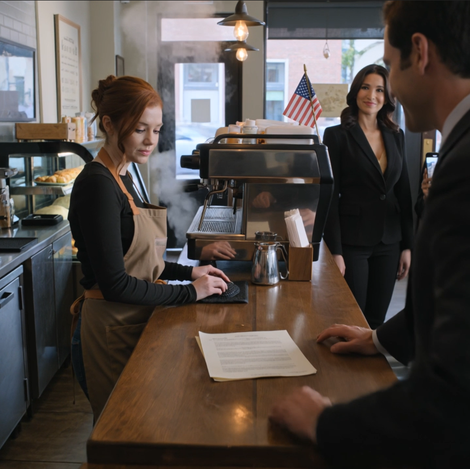 Mes parents m’ont effacé de la vie pendant quatre ans, puis sont entrés dans mon café en souriant à mes clients comme si l’endroit leur appartenait — mon père a claqué un contrat sur le comptoir et a dit : « Signez pour céder 15 % ou j’appelle votre propriétaire ce soir. »