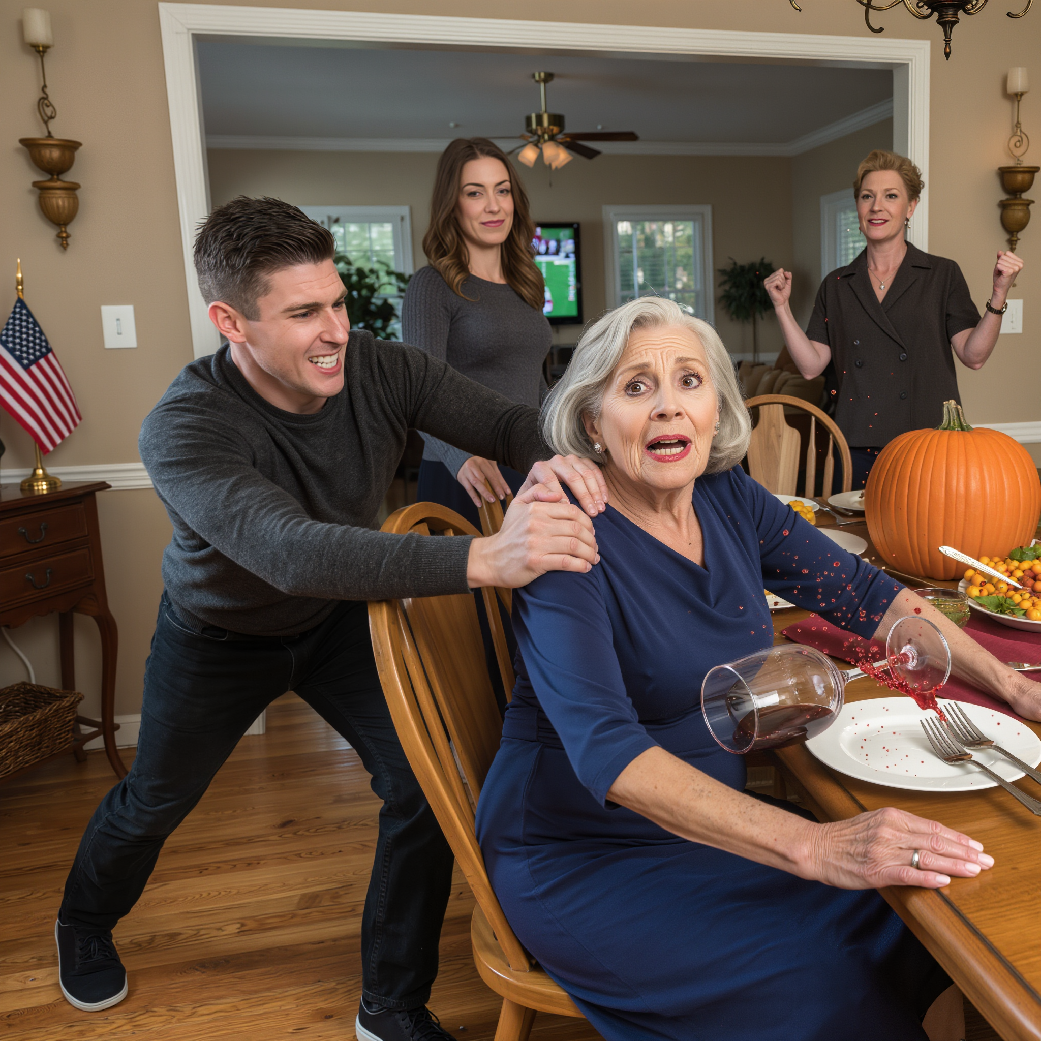 Mon fils m’a bousculé à table : « Cette place est pour la mère de ma femme ! Va t’asseoir dans le coin et ne fais pas d’histoires ! » Je suis tombé par terre devant toute la famille. Un silence de mort s’est abattu sur la pièce, et ma belle-fille a esquissé un léger sourire. Ce soir-là, en fixant l’ecchymose sur ma hanche dans le miroir, j’ai soudain compris : j’étais en train d’être « remplacé », petit à petit. Le lendemain matin, j’ai discrètement rassemblé tous mes relevés bancaires, photographié chaque justificatif et envoyé une lettre d’avocat… et c’est là que toute la famille a paniqué.