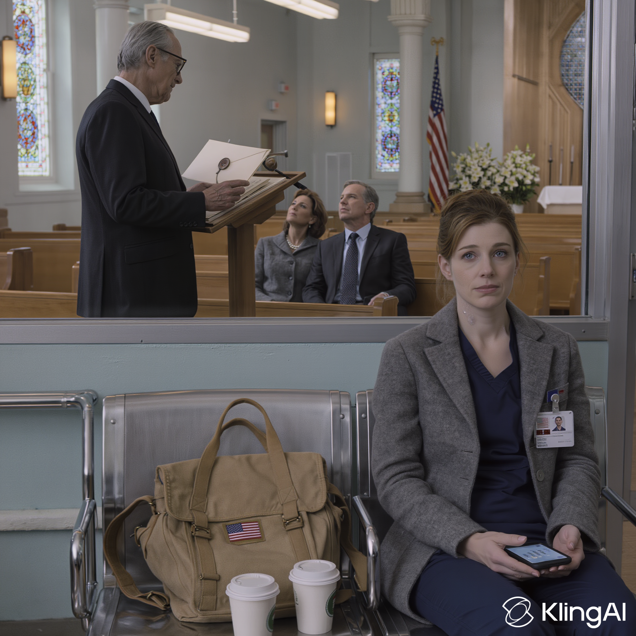 Ma grand-mère est décédée alors que j’étais assise seule devant le bloc opératoire, et une semaine plus tard, le pasteur a regardé mon père droit dans les yeux, a soulevé une enveloppe scellée devant toute l’assemblée et a lu la phrase que ma famille n’aurait jamais imaginée.