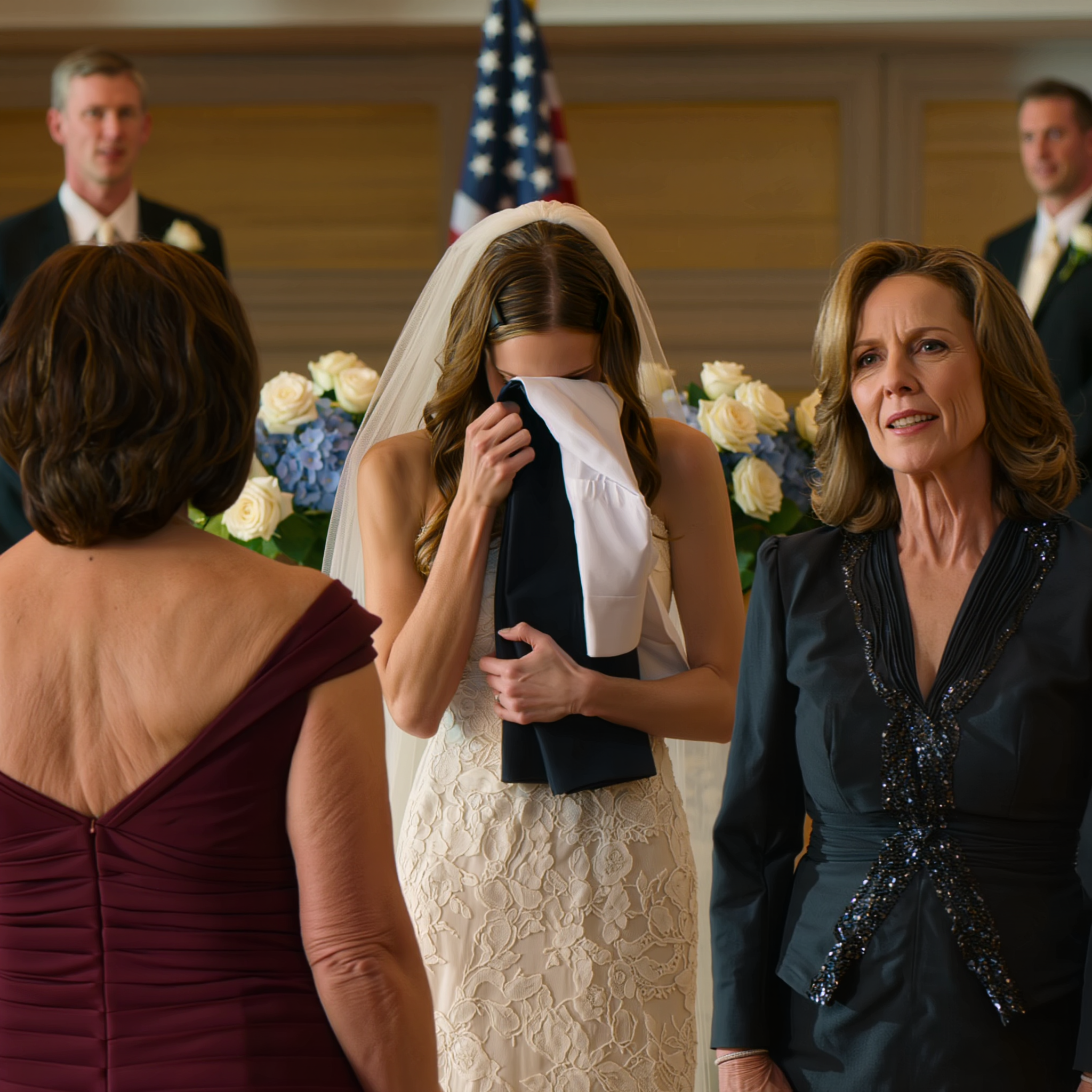 Au mariage de ma fille dans une élégante salle de bal à Dallas, sa belle-mère lui a soudainement offert un uniforme de soubrette devant tous les invités. Mon gendre a même souri et dit : « Il lui va parfaitement, elle en aura besoin à la maison. » Ma fille a éclaté en sanglots, et je me suis simplement levée discrètement, j’ai tendu ma boîte en velours bleu et j’ai dit : « Maintenant, ouvre le cadeau de ta mère… »