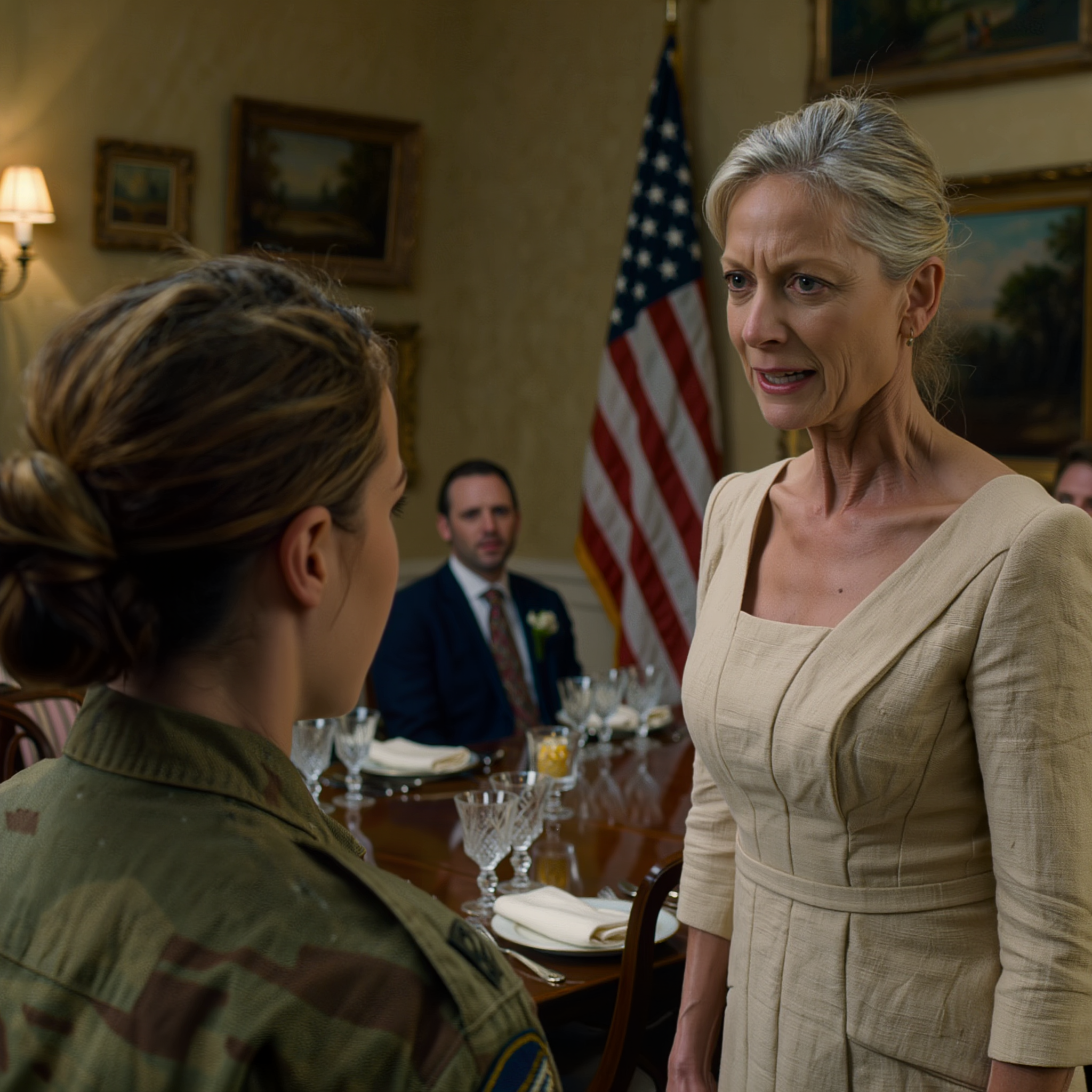 La famille de mon fiancé pensait que je n’étais pas le genre de femme digne de faire partie de leur famille ; en route pour un dîner en Virginie, je me suis arrêtée pour aider un vieil homme à réparer sa camionnette en panne, je suis arrivée en retard avec de la graisse sur la manche et je suis devenue la risée de toute la table — jusqu’à ce que ce vieux camion vrombit devant l’allée…