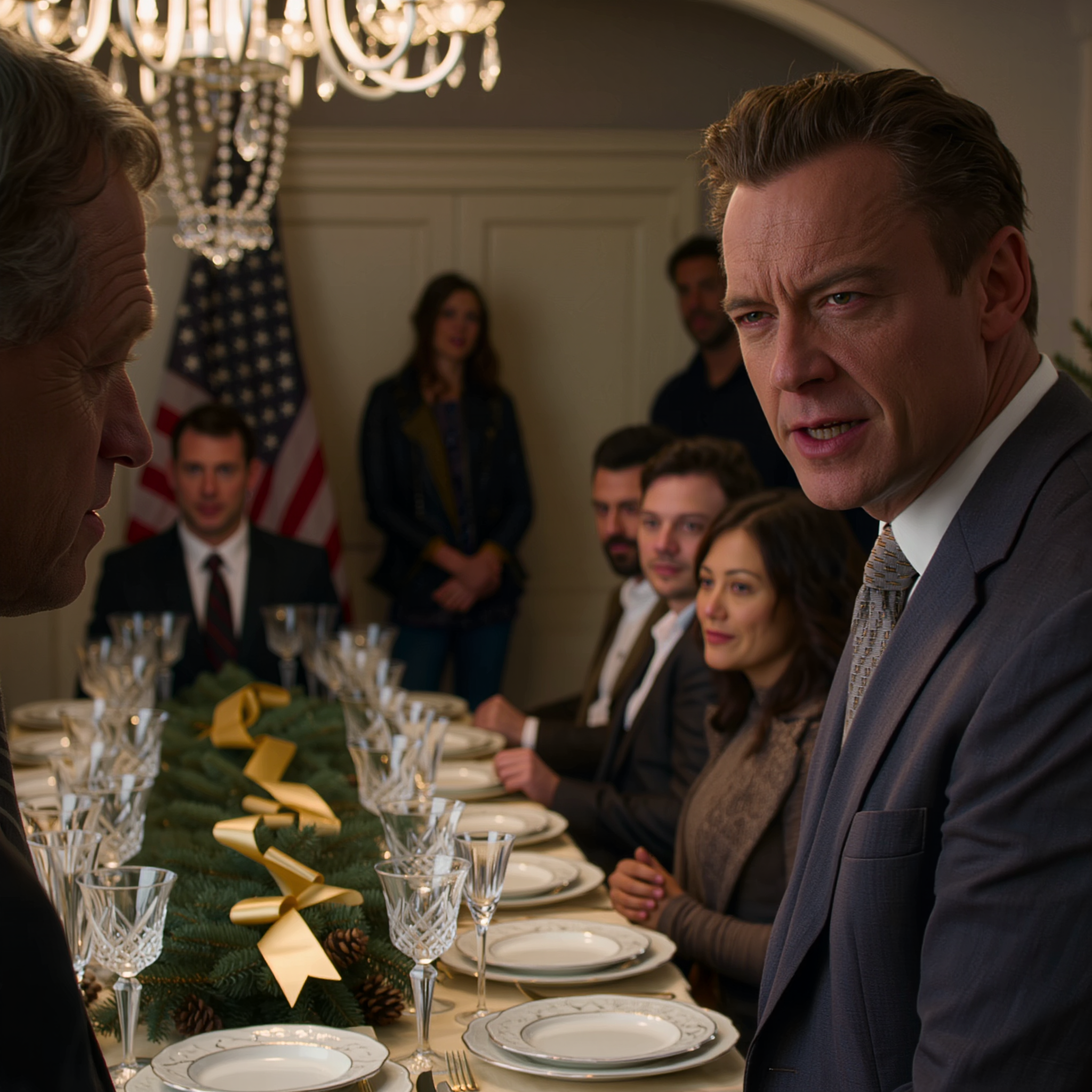 Ma mère a souri et a dit aux invités que je n’étais « qu’une simple assistante de bureau », et mon père a renchéri : « Au moins, elle a un travail. » — Je continuais tranquillement à dresser la table de Noël jusqu’à ce que l’oncle John ouvre le Wall Street Journal et me regarde comme s’il venait de réaliser qu’il avait tout raté.