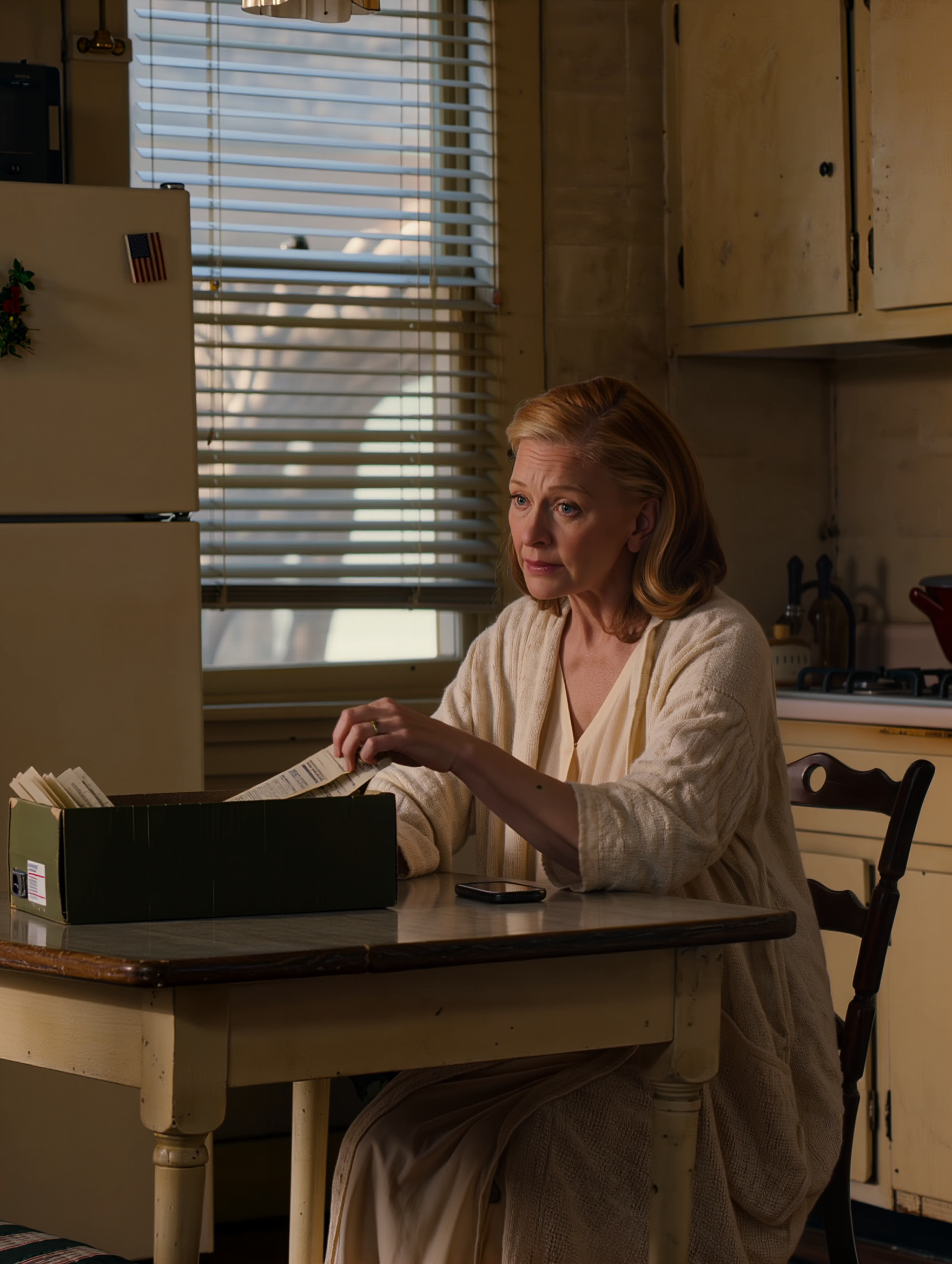 À deux heures du matin, mon fils a appelé d’un hôtel de Las Vegas pour me demander 9 000 dollars, comme si j’étais encore celle qui devait résoudre toutes les crises dans lesquelles lui et sa femme se retrouvaient plongés ; mais au lever du soleil, j’étais à ma table de cuisine en train de trier quinze ans de reçus, et quelque chose en moi s’était enfin apaisé.