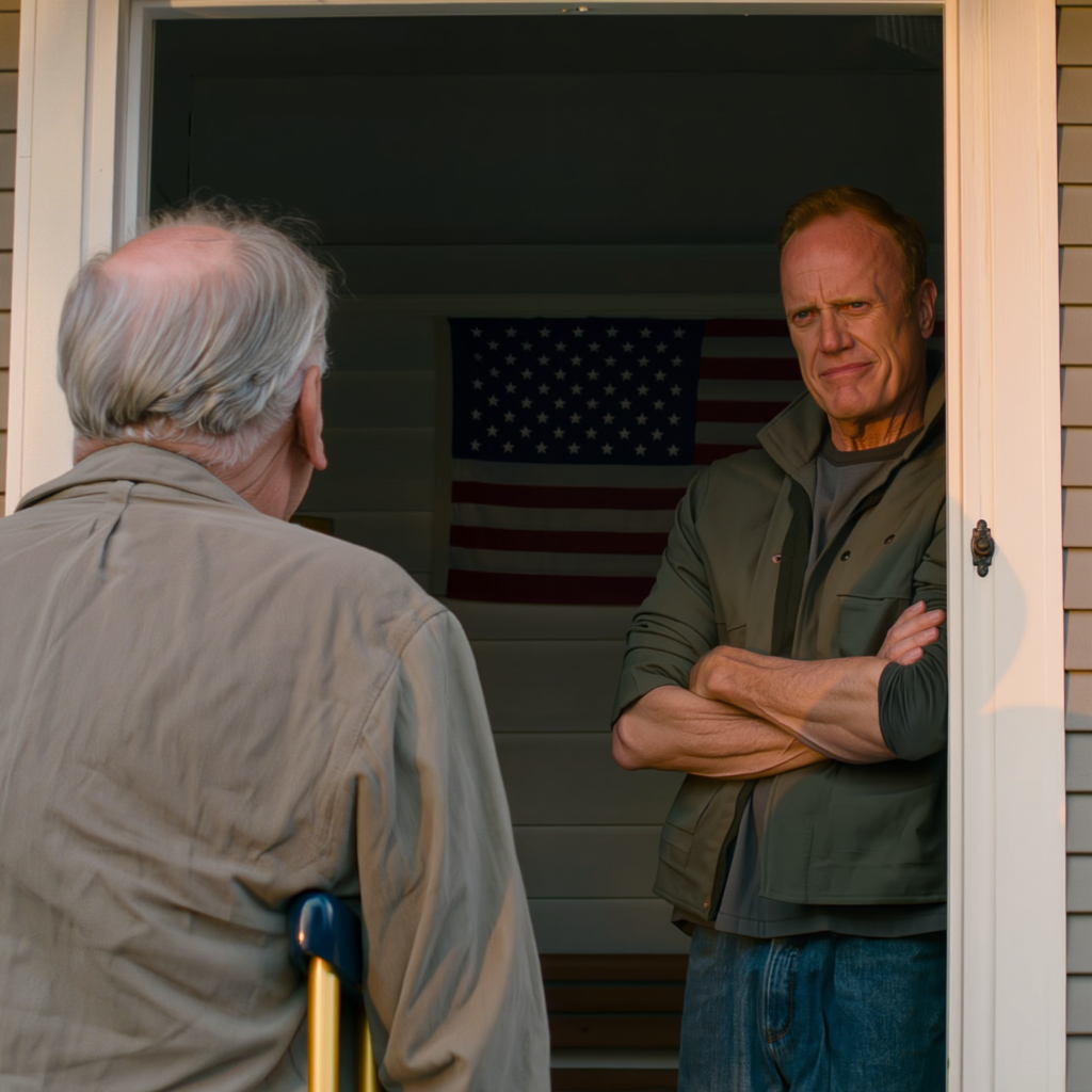 Still on crutches after knee surgery, I came home to the house I had kept for more than 40 years in Ohio and found the locks changed, the family photos gone, and my son-in-law blocking the porch, coldly saying, “From now on, this is our house.” I didn’t shout. I just looked him straight in the eye and gave one reply that made that smile freeze.