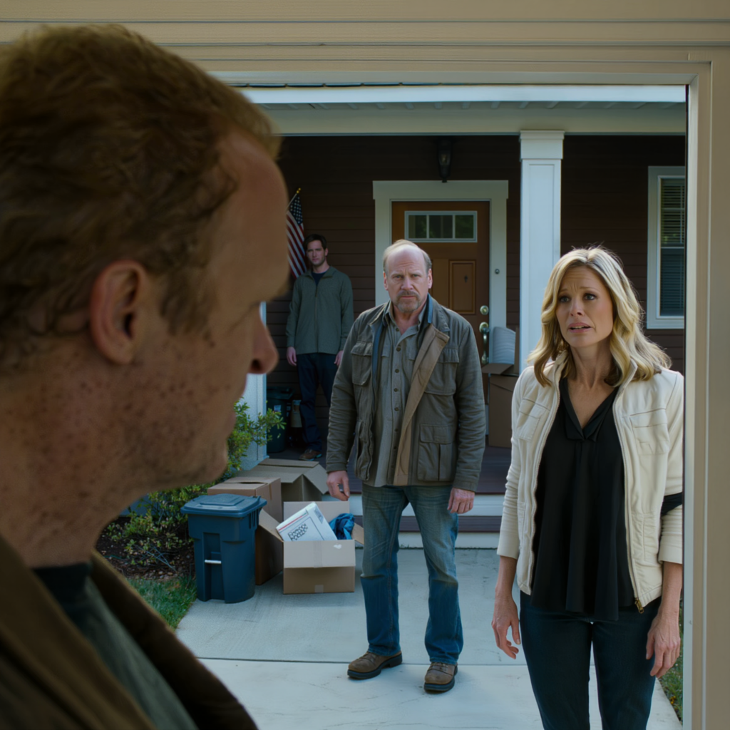 En rentrant d’une partie de pêche le week-end, j’ai été sidéré de voir toutes mes affaires jetées à côté de la poubelle devant la maison ; ma belle-fille, impassible, m’a dit qu’il n’y avait plus de place pour moi dans cette maison, tandis que mon fils restait silencieux. J’ai simplement souri, sorti mon téléphone, passé un coup de fil, et trois jours plus tard, ils se sont mis à me chercher frénétiquement partout…