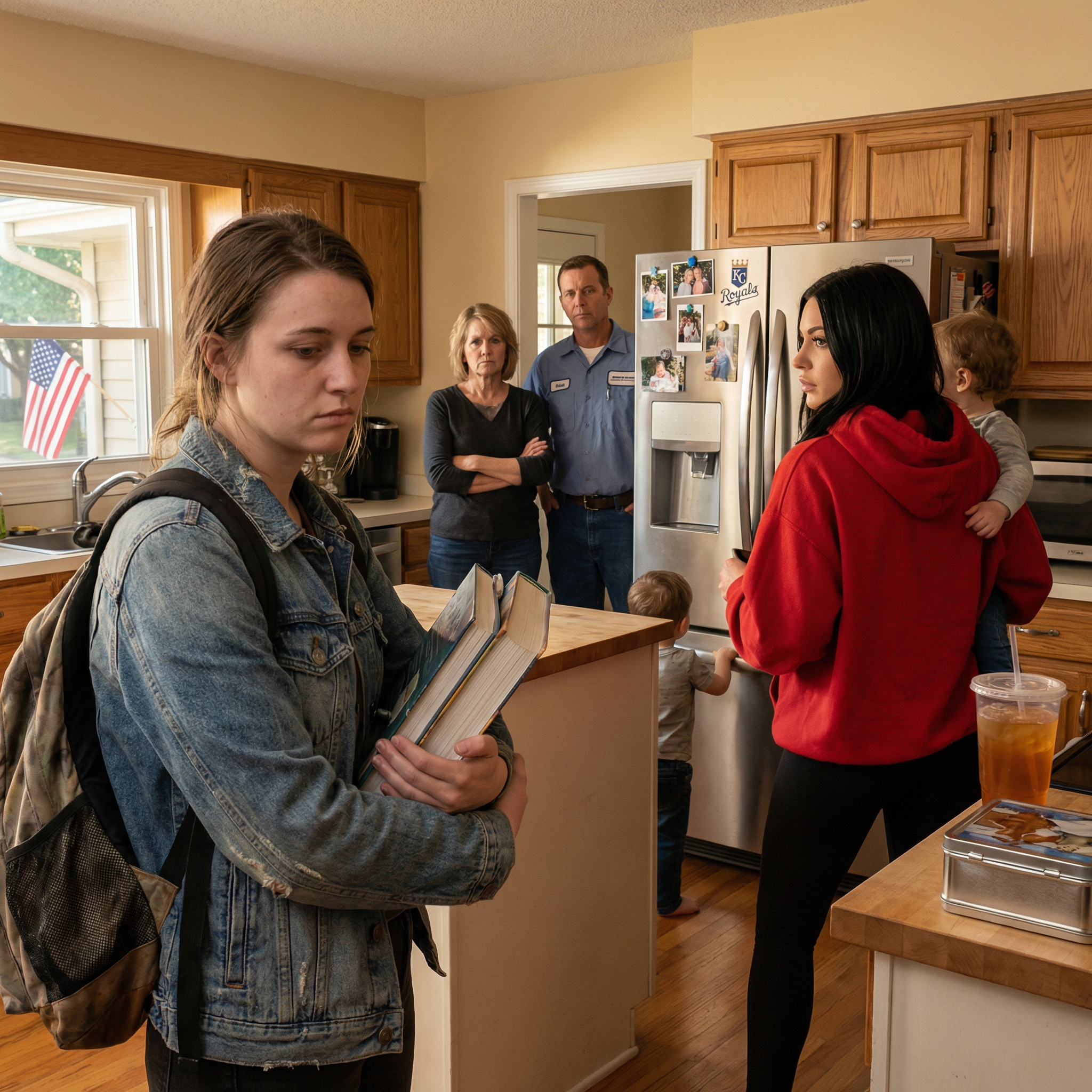 Je n’ai pas protesté dans la cuisine de mes parents, car dès que ma mère a prononcé le mot « loyer de marché », j’avais compris que la véritable facture qu’ils me présentaient n’avait rien à voir avec l’argent. Il s’agissait d’accès : à mon temps, à mes week-ends, à mon corps, à mon avenir. Mon père portait toujours sa chemise d’ouvrier, planté là comme s’il faisait la loi. Ma sœur Khloé avait un enfant sur la hanche, un gobelet Starbucks qui transpirait sur le comptoir, et ce petit air calme qu’elle avait toujours quand quelqu’un allait être pénalisé pour son propre bien. Dans le salon, une de mes nièces pleurait devant un dessin animé, l’autre demandait déjà qui préparait le déjeuner. Et d’une manière ou d’une autre, dans cette maison, la réponse était toujours moi.
