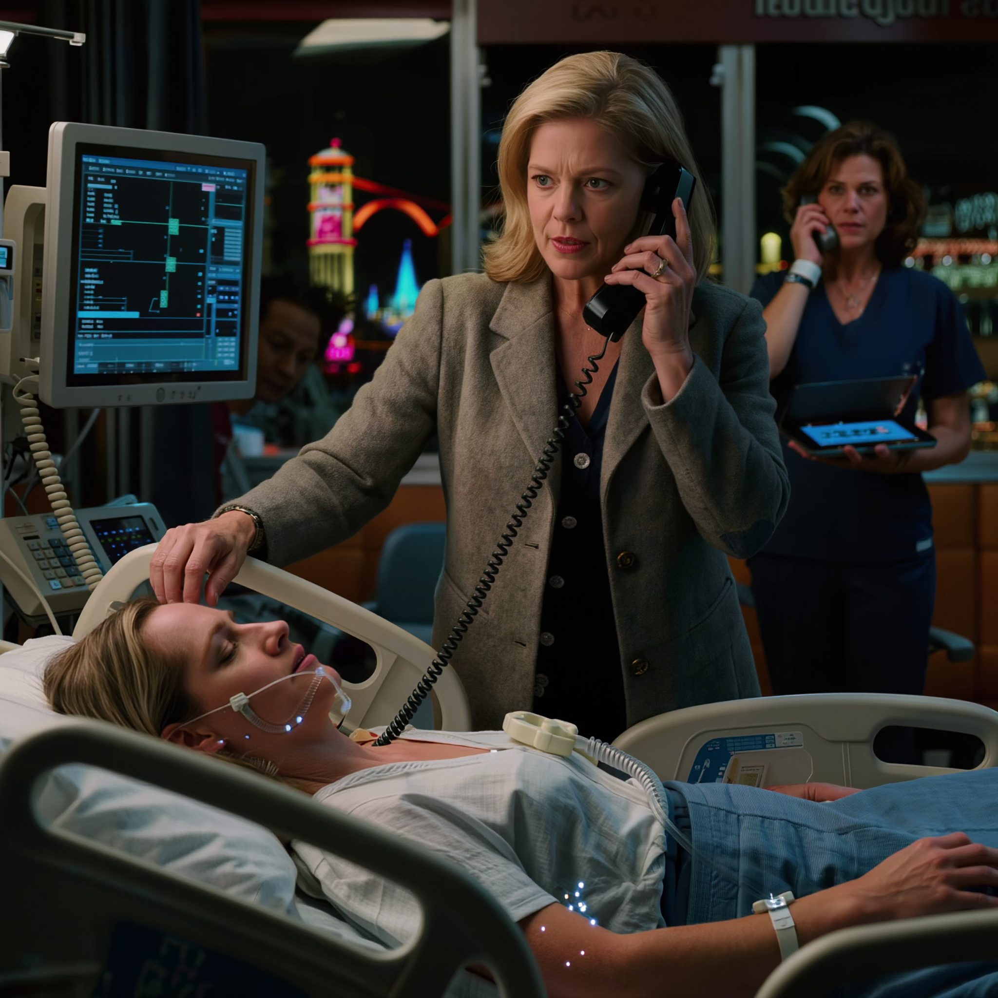 Pendant trois jours, ma fille a disparu sans laisser de traces. Quand je l’ai enfin retrouvée dans son lit d’hôpital, intubée, son mari était à Las Vegas, feignant l’inquiétude et prétendant avoir appris la nouvelle. Mais ce que j’ai découvert sur son téléphone cassé, et ce qui était caché dans un endroit où il n’aurait jamais cru que je le trouverais, m’a fait comprendre que ce n’était pas qu’une simple urgence médicale… mais le début de quelque chose de bien plus sombre. J’ai pris une grande inspiration, j’ai décroché le téléphone et j’ai dit : « Faisons ce que nous avions convenu. »