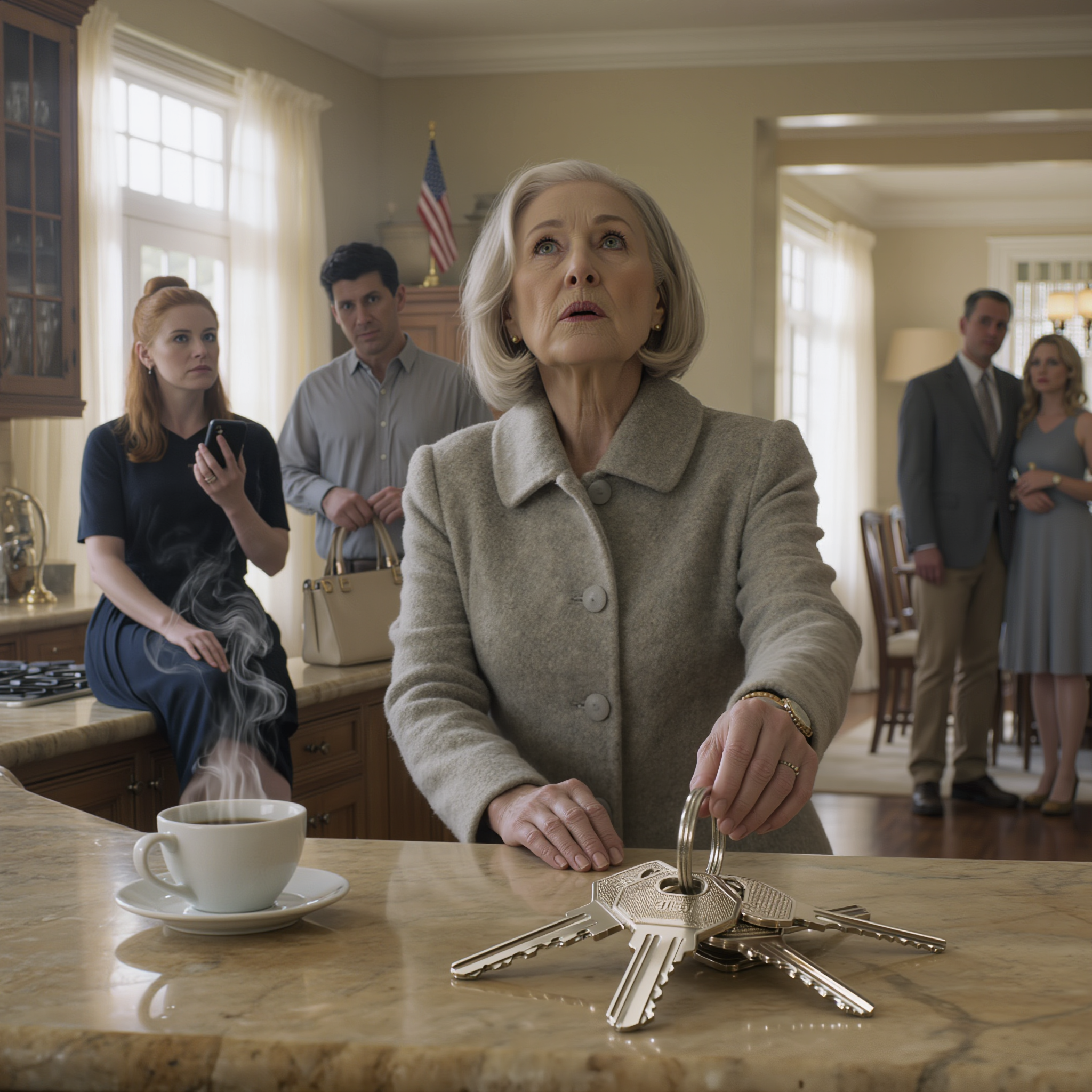 À table, ma belle-fille m’a présentée comme « la bonne », et mon fils a ri aux éclats, comme si c’était la chose la plus drôle qu’il ait entendue de toute la semaine. Alors le lendemain matin, j’ai posé les clés de la maison sur le comptoir, j’ai souri et j’ai dit : « Bonne chance. » Ils ont cru qu’elle se prenait pour une reine… mais ils n’ont pas compris ce que j’emportais avec moi, ni la véritable signification de ce « bonne chance ».