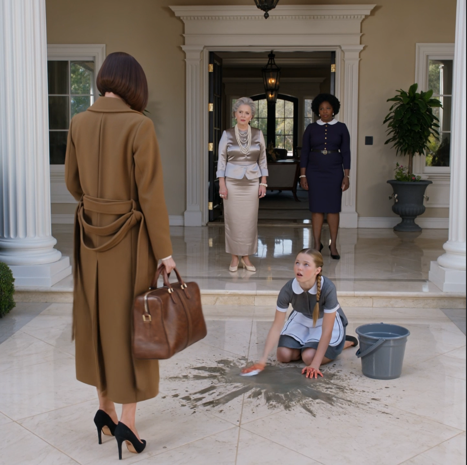 Après vingt ans d’absence, je suis rentrée en Géorgie, persuadée de retrouver l’avenir prospère que j’avais bâti pour ma fille, un avenir à 5,2 millions de dollars. Mais la première chose que j’ai vue à travers les grilles, c’était mon enfant à genoux, vêtue d’une robe de bonne délavée, frottant le sol en marbre comme une servante dans la maison que je lui avais laissée. Et la façon dont elle a baissé les yeux au lieu de courir vers moi m’a fait comprendre que les dégâts, en réalité, se faisaient sentir depuis des années.