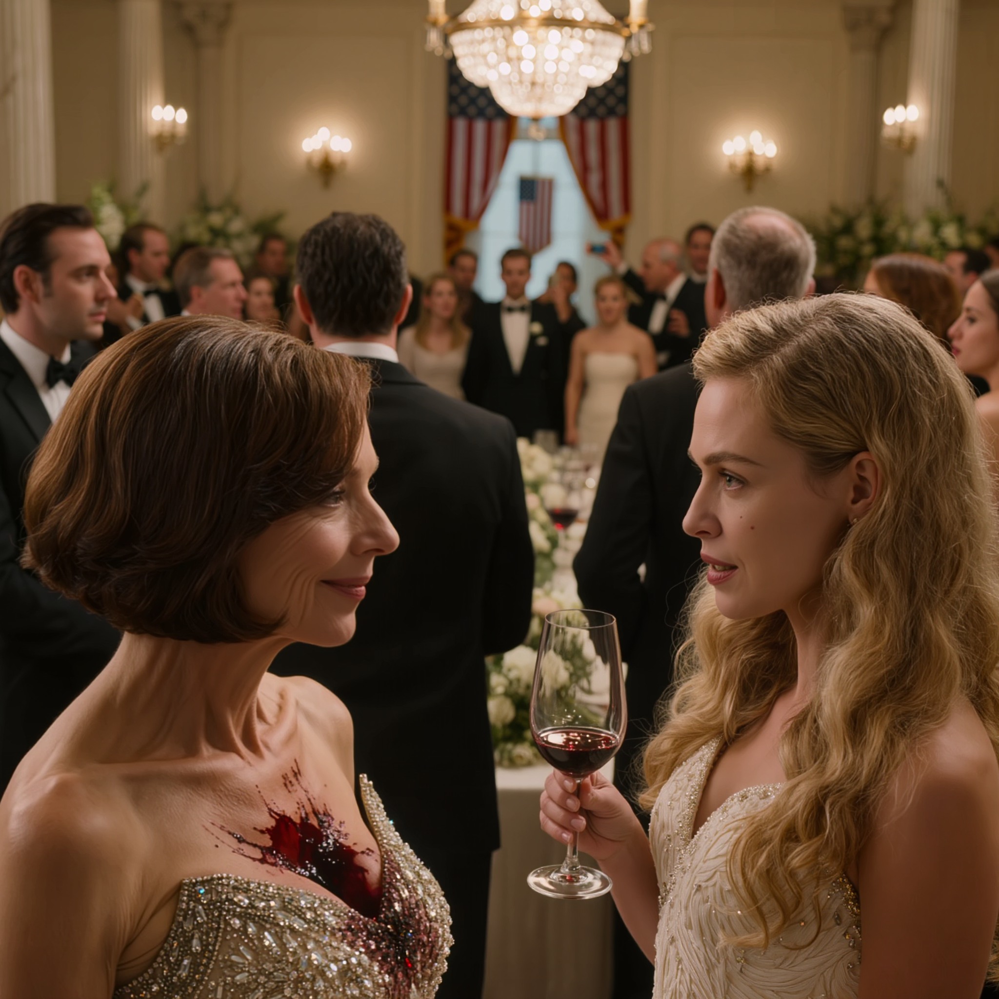 Au mariage mondain de mon fils, ma belle-fille a « accidentellement » taché ma robe de location à 50 000 $ de vin rouge – et elle souriait comme si elle avait gagné. Je n’ai pas crié. Je n’ai pas supplié. J’ai payé la note, je me suis tue et j’ai fait ce que je faisais depuis 30 ans comme experte-comptable judiciaire : j’ai suivi la piste des documents. Ce que j’ai découvert derrière le faste de sa famille, ce n’était pas seulement de l’arrogance, c’était un réseau qui ne pouvait résister à la lumière du jour.