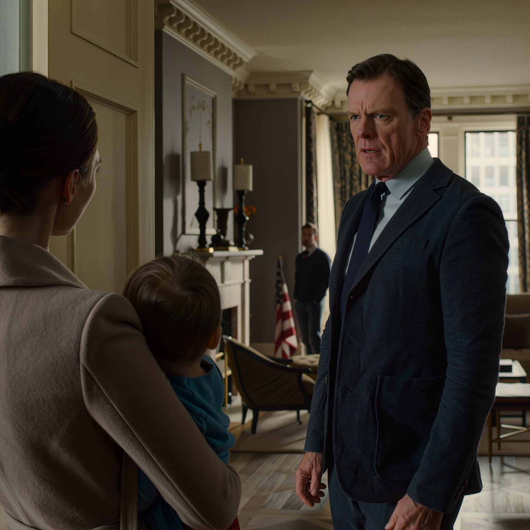 Ma fille de deux ans avait à peine tendu la main vers le jouet de sa cousine dans un appartement de Park Avenue lorsque ma belle-sœur lui a jeté une tasse de café brûlant au visage, et mes beaux-parents se sont mis à crier : « Sortez-la de cette maison immédiatement ! » J’ai regardé mon mari, qui restait là en silence, et j’ai appelé mon père : « Demain, on coupe les ponts définitivement avec eux. »