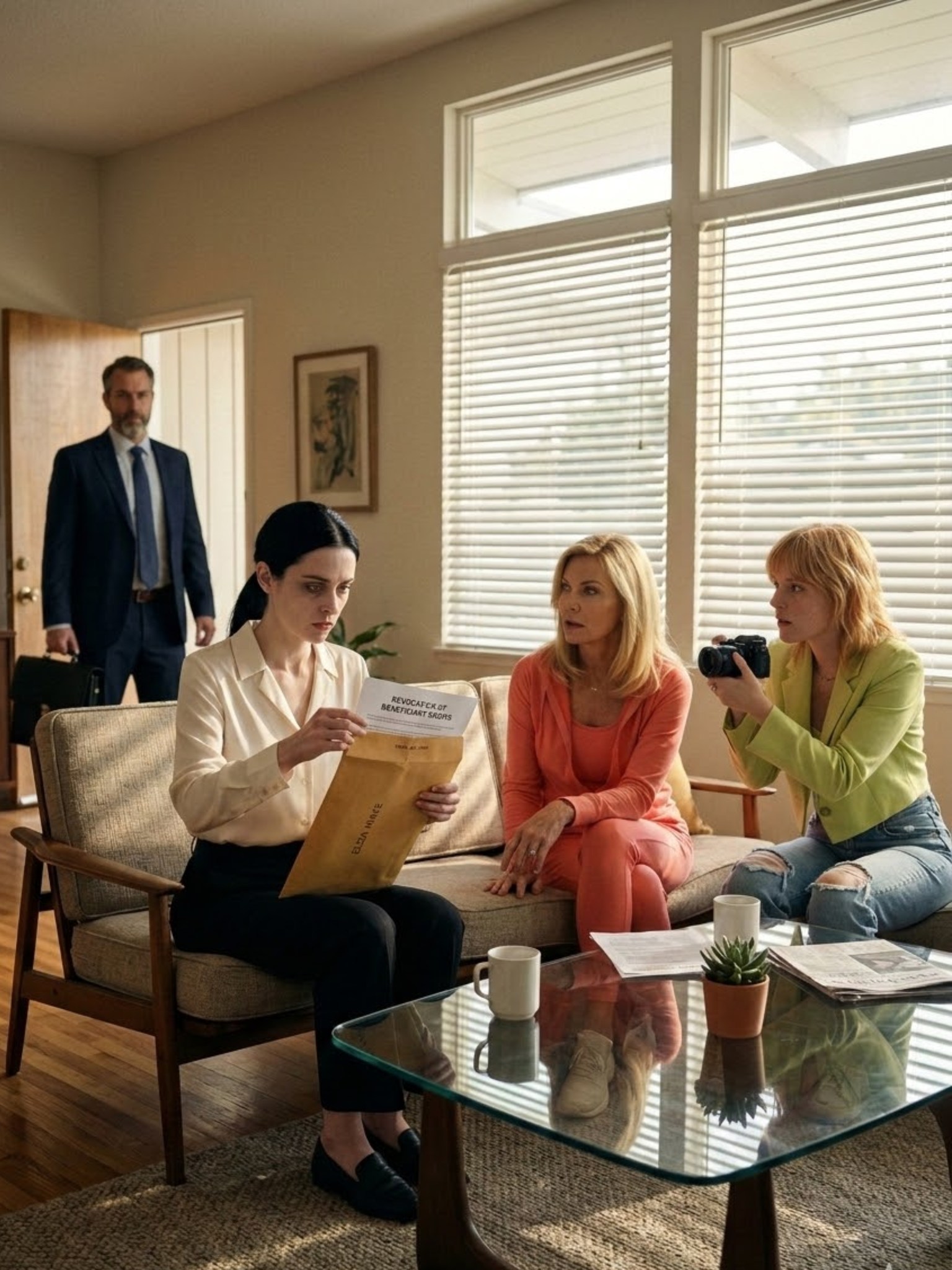 La nuit où j’ai annoncé à mes parents que j’avais « tout perdu », ma mère ne m’a pas demandé si j’allais bien. Elle m’a écrit : « Il faut qu’on parle en privé. » J’avais monté une start-up tech à partir de rien et je l’avais revendue 20 millions de dollars, mais mon avocat a insisté pour que je mente et que je dise que j’avais tout perdu… À 3 heures du matin, mon cousin m’a transféré une capture d’écran d’une conversation privée de groupe familial que je n’aurais jamais dû voir : « C’est notre chance… Prépare les papiers… Ne la laisse surtout pas découvrir l’existence de la fiducie. » À 7 h 14, ma mère m’appelait à la maison, et une enveloppe à mon nom m’attendait. Je l’ai ouverte et j’ai vu les mots « révocation des droits du bénéficiaire »… Ma sœur a alors levé son téléphone pour me filmer en train de m’effondrer – et c’est à ce moment-là que la porte d’entrée s’est ouverte…