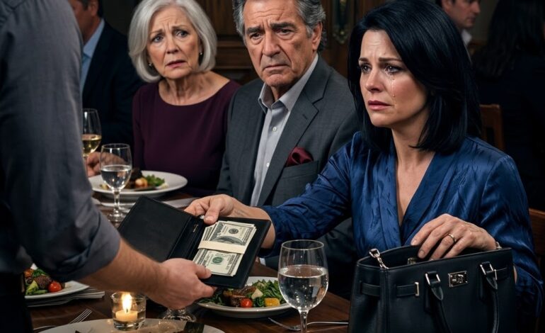 Le serveur a mis un dossier avec une facture de 3 450 $ à côté de mon verre d’eau, et ma mère a souri comme si de rien n’était.