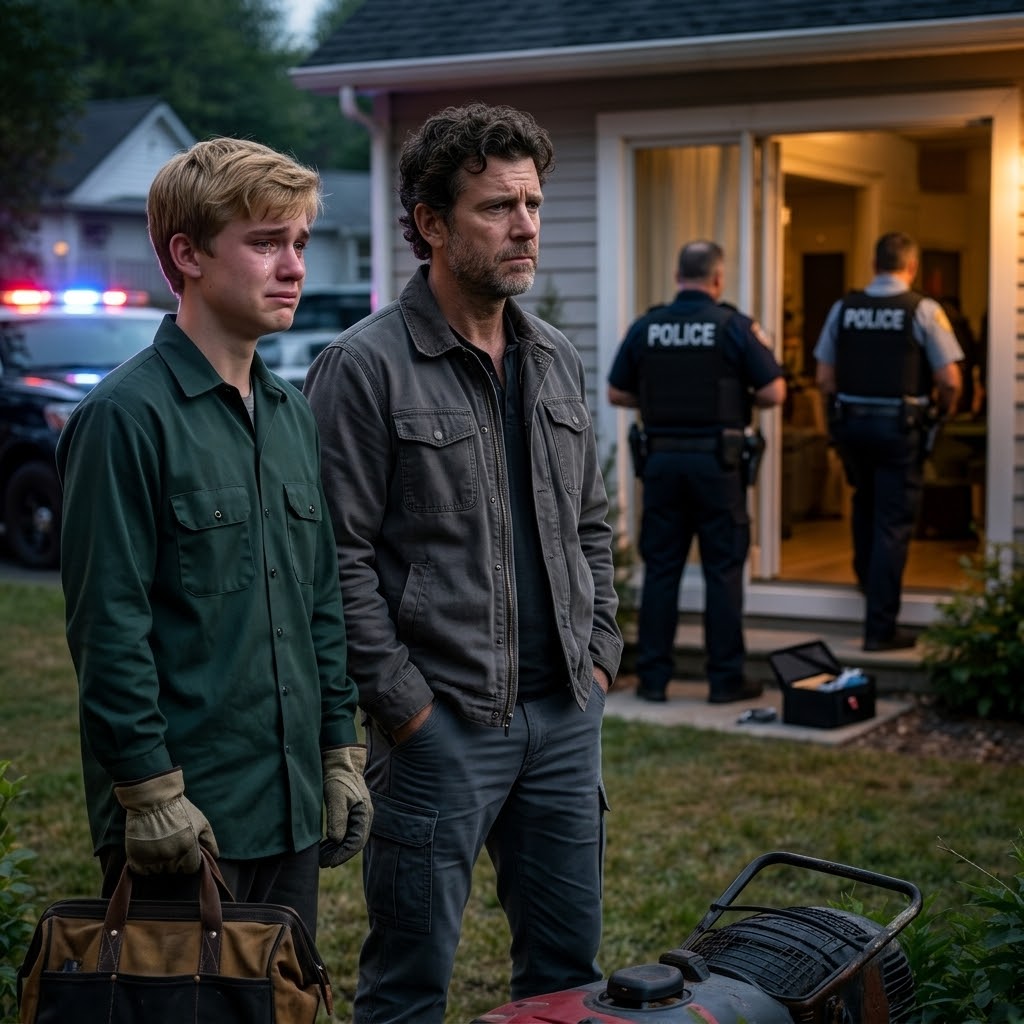 J’ai engagé un garçon pour tondre la pelouse pendant que ma fille était absente. Tout était normal… jusqu’à ce qu’il m’appelle une heure plus tard et me chuchote : « Monsieur, il n’y a vraiment personne d’autre dans la maison ? »