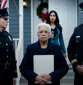 Klockan fem på morgonen skickade min son mig: ”Mamma, jag vet att du betalade 300 tusen för det här huset… Men min svärmor vill inte ha dig på julmiddagen.” Jag svarade ”Okej.” Den kvällen var jag färdig med att bli utnyttjad – och sedan gjorde jag mitt sista drag. Jag dök upp i huset på julmiddagen, MED POLISEN…