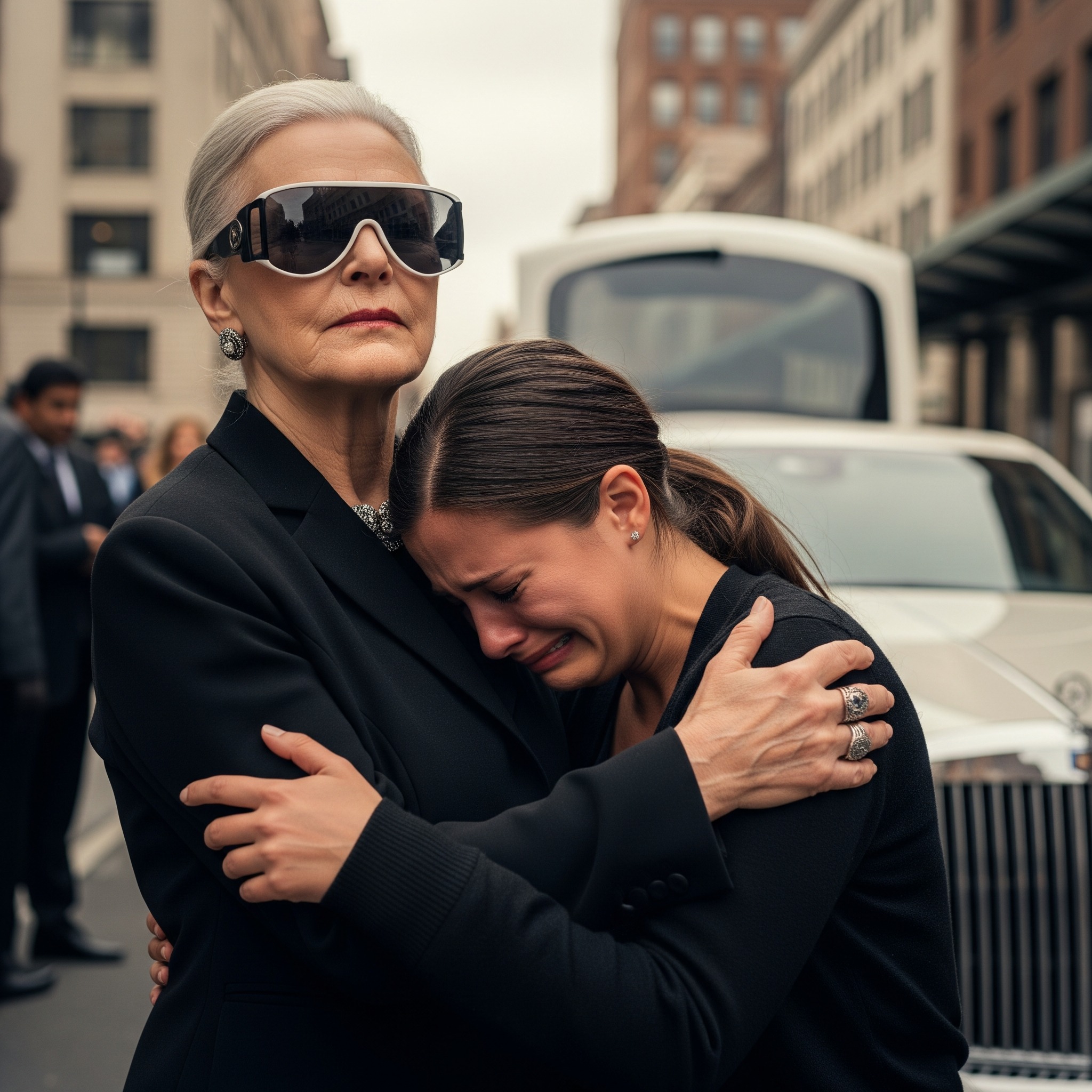 My husband left me at a bus stop after a terrible fight, taking everything—my wallet, my pride, my hope. An old blind woman sitting close by murmured, “Act as if you’re my granddaughter; my driver’s on the way. He’ll regret leaving you with the richest woman around.” I didn’t realize then how true her words were….