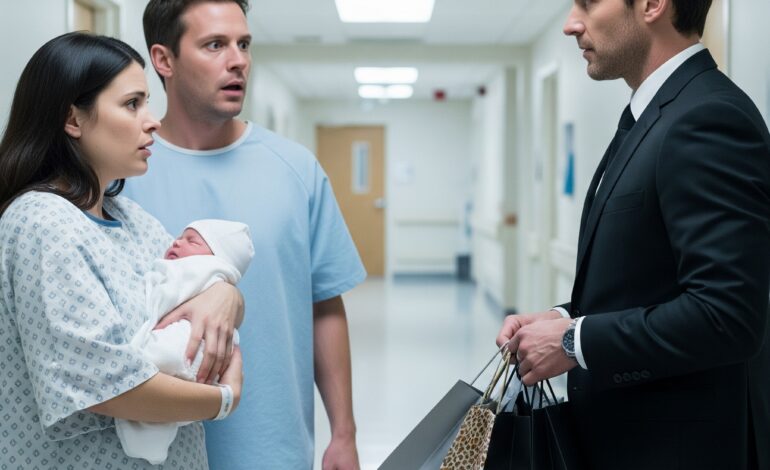 Right after giving birth, I unexpectedly ran into my ex-husband in the hospital hallway. “Congratulations,” he murmured—then froze when he saw my new husband standing beside me. Seconds later, my phone buzzed with a chilling text from him: “Leave him. You don’t know who that man truly is…”….