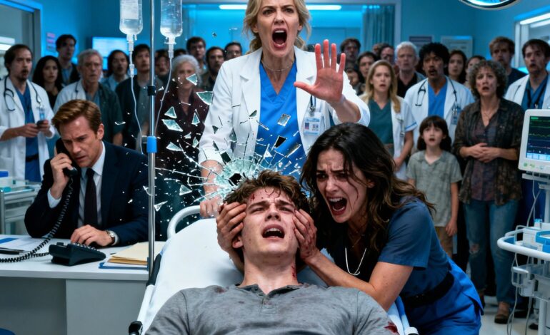 I crashed through the ER doors, gasping for air, my delivery bag still slung across my chest. “Please—help me! My son’s not breathing!”