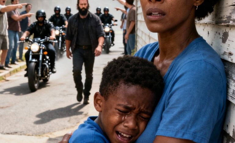 She was a single mom with only $10 to her name — yet she spent it to help a wounded biker in the rain. The next morning, the roar of a hundred motorcycles outside her home made every neighbor stop and stare….The rain fell in relentless sheets, pounding against the windshield of Emma Collins’ rusted sedan as she squinted through the darkness. It was past midnight, and she was driving home from her late shift at the diner, exhaustion tugging at her eyelids. The wipers groaned in protest, barely keeping up with the storm. Just as she turned onto the deserted stretch of Route 19, her headlights caught a sudden flash of chrome — a motorcycle lying on its side.