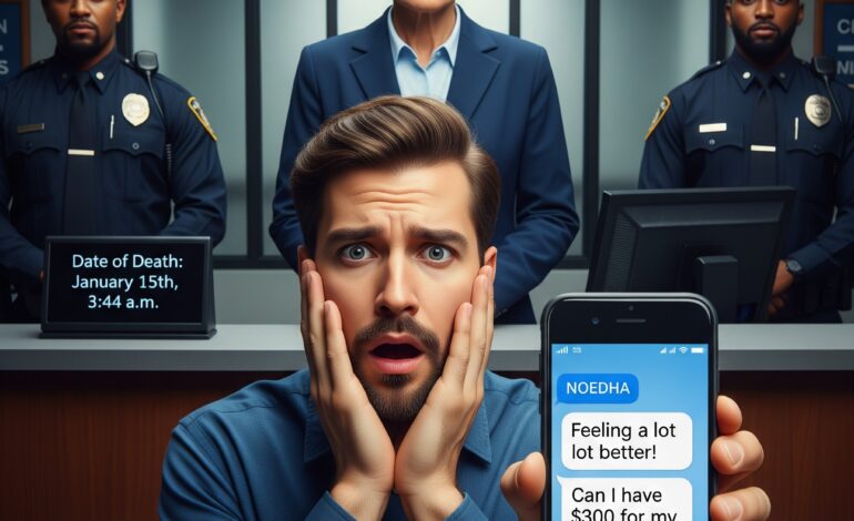 I arrived at the hospital to see my wife, and the receptionist leaned in, whispering, “Sir, are you aware she died three days ago?” My heart skipped a beat—until my phone buzzed with a text from her just hours before: “Feeling better! Could you send $300 for my medication?” Confronting my brother-in-law, I was met with a chilling reply that froze everyone around us. Lies, fraud, and a reality I never expected—it was all too much to comprehend….