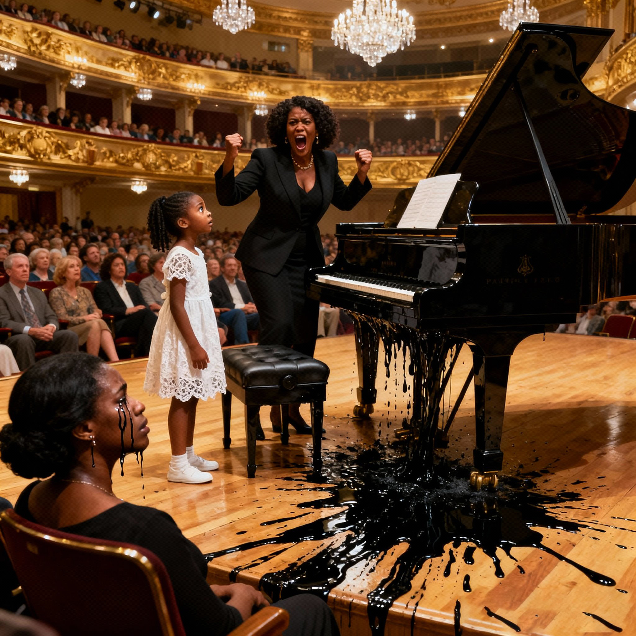 The crowd erupted in loud applause for my daughter after her performance at the school’s talent show. I smiled proudly, but the judges didn’t. Their faces stayed cold, emotionless. Then one of them smirked and said cruelly, “Don’t mistake their pity for praise. They’re only clapping because you’re a poor girl raised by a single mom.”