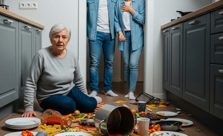 As I stood at the stove gently stirring the soup, my daughter-in-law hurled the word “useless” at me with biting contempt. My son, as always, chose silence, turning his eyes away instead of defending me. Moments later, a startling crash erupted somewhere in the house, sending a tremor through the walls. When my son rushed toward the noise and saw what had happened, he froze—utterly shocked and unable to speak……