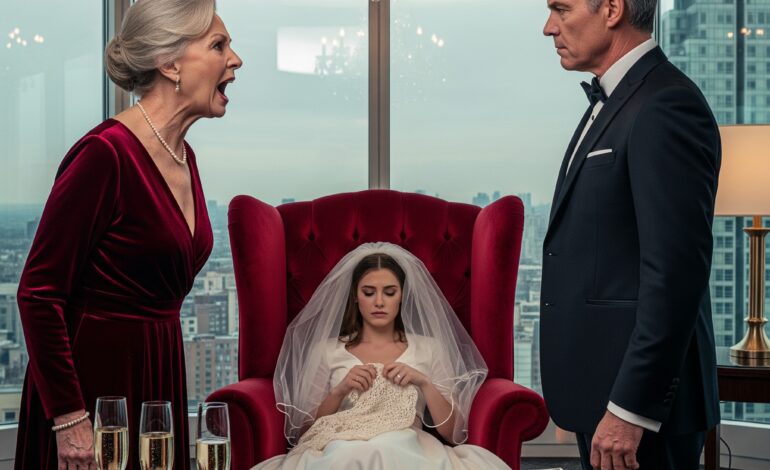 The night before my wedding, my future mother-in-law leaned close, her eyes sharp and cruel. “I did my research. How pathetic—Patrick’s marrying an orphan.” Without another word, she tossed a thick wad of cash onto the table. “Take this and leave before the ceremony even begins.” I didn’t flinch. I didn’t pick up the money. I simply whispered, “You’ll regret that.” Ten minutes later, the double doors slammed open, and a towering figure stormed in. His voice boomed through the hall: “Who just insulted Gregory’s daughter?” Every head turned. The room was utterly silent….