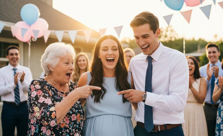 My mother-in-law insisted that my unborn child was meant to be a “replacement” for her deceased son, even going so far as to prepare a custody contract demanding full rights to the baby. Her obsession escalated—she followed us everywhere, forced her way into our home by breaking down the door, and repeatedly declared that God had promised her a grandson. We chose to remain silent and distance ourselves, hoping the situation would calm down. But at the gender reveal, the moment we sliced into the cake, the color inside told the truth—and in an instant, the entire fantasy she had built collapsed before her eyes…