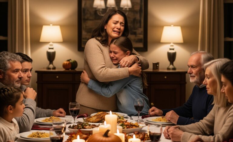 When I returned from work on Thanksgiving, I found my son standing outside, shivering in the cold. Inside, my family laughed and feasted on the $15,000 dinner I had arranged. I opened the door, spoke six words—and instantly, their smiles disappeared….