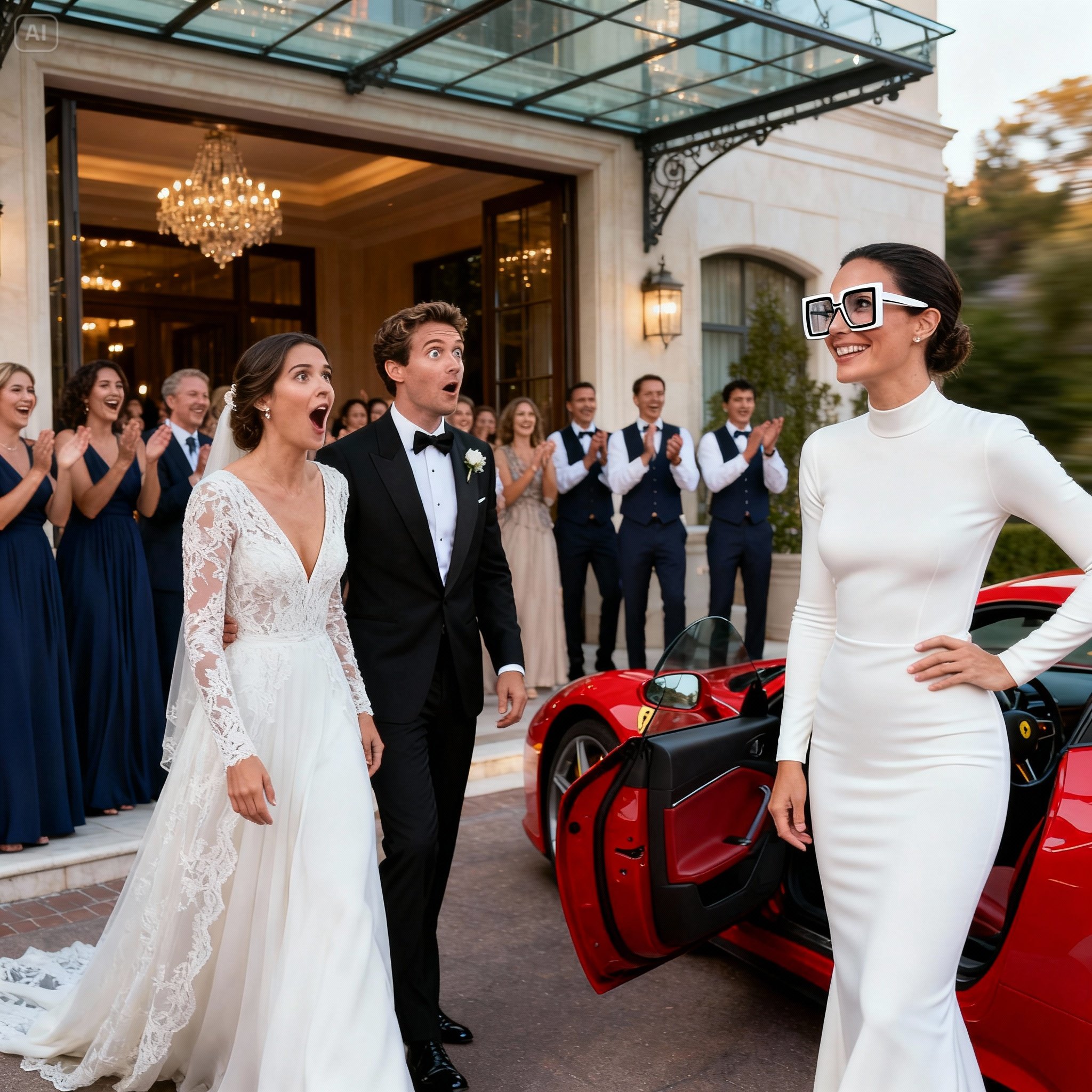 He sent his wife to a mental wellness center to marry his mistress but just as the wedding began, his wife arrived in a supercar with a “gift”…