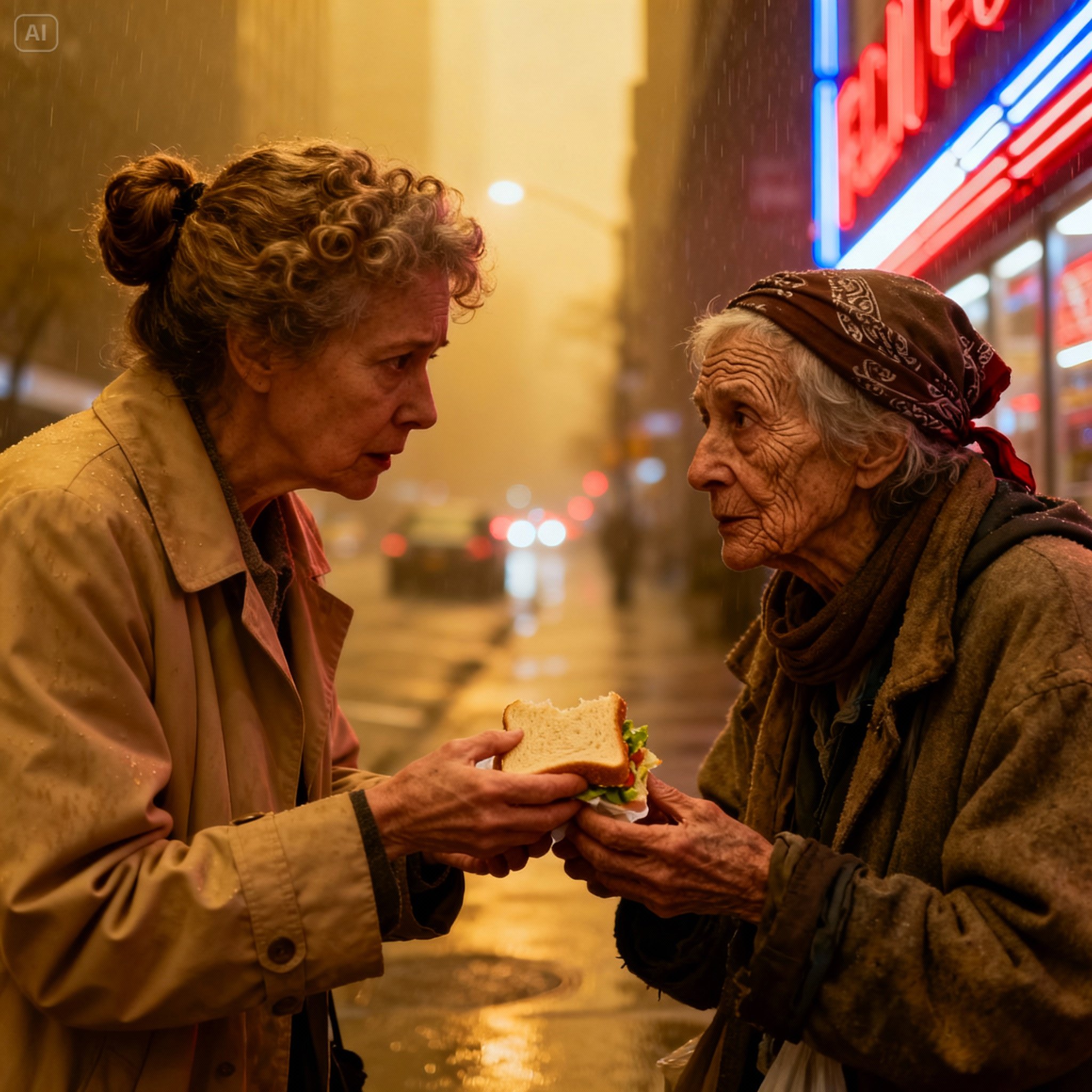 I started a new job after my son said it was time for me to leave, that there was no longer space for his mother in the house. i began working nights as a cook in a small diner. each day i gave a few dollars to a frail old woman on the corner, until one night she grasped my hand, called me “my child,” and vowed that the next day she would share a secret that could alter my entire life…