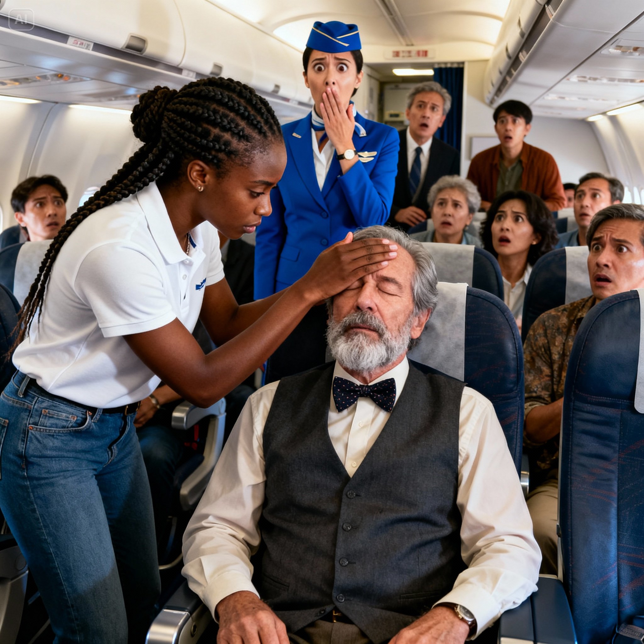 A 12-year-old black girl rescued a millionaire suffering a stroke on a plane… the very next day, her life changed forever…