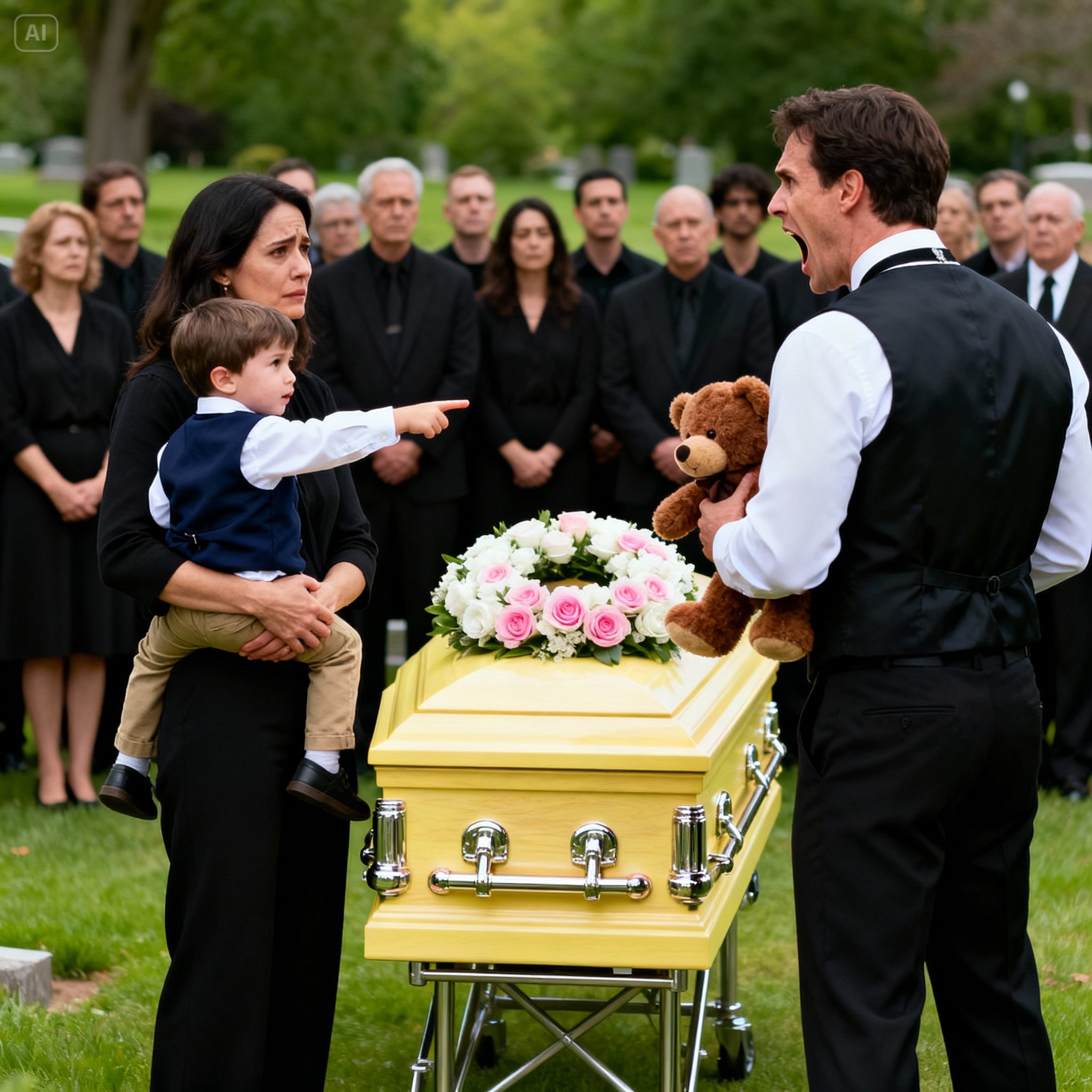 The mute child suddenly screamed at his grandmother’s funeral — what he said left everyone horrified…