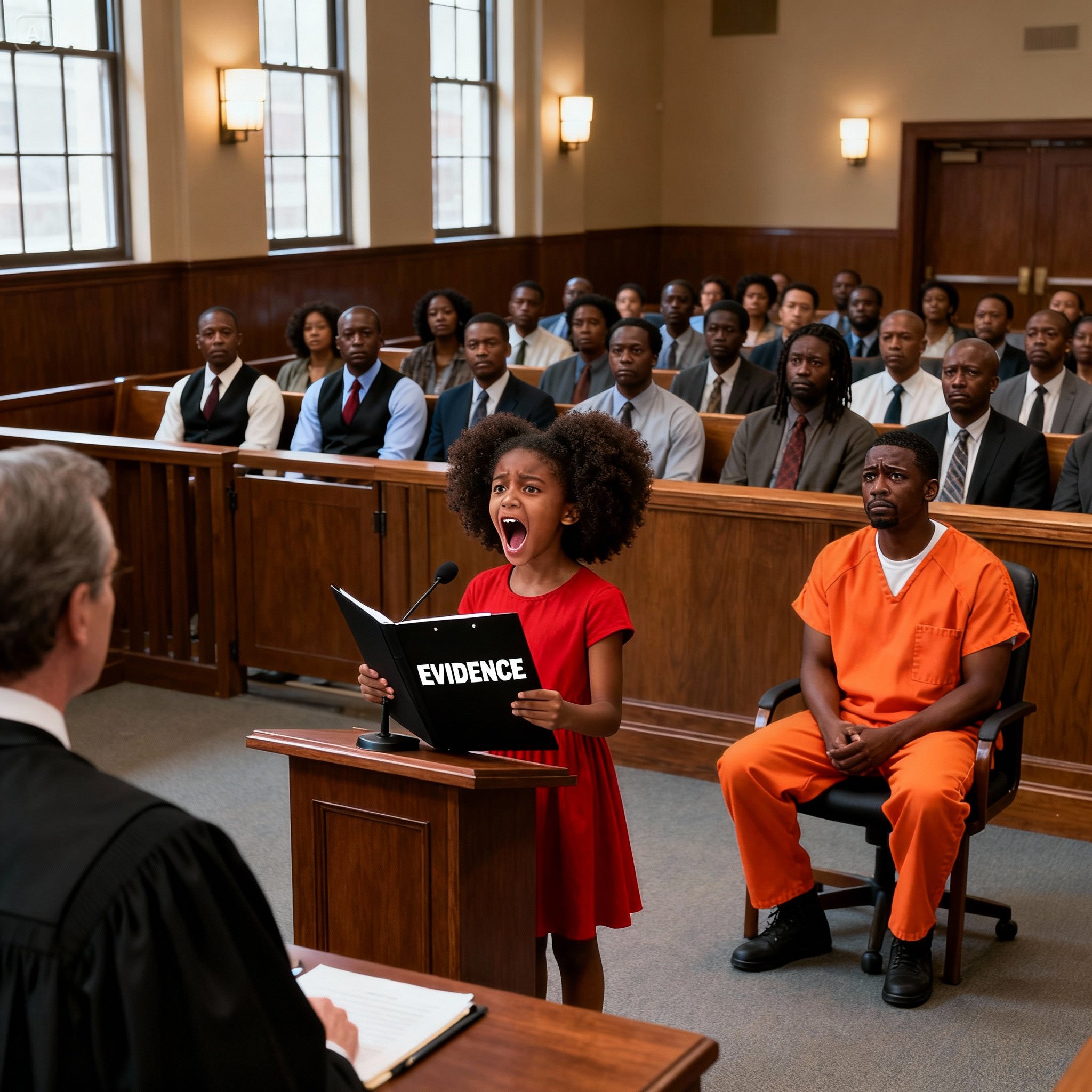 Destitute girl declares to the judge: “my father is innocent, and i’ll prove it!” poor girl tells the judge: “my dad is innocent — and i’ll prove it!” the courtroom went completely silent. every person seemed to freeze as an 11-year-old girl with long brown hair stepped forward. her tiny shoes tapped softly on the wooden floor. she wore a plain red dress hanging loosely on her thin body. in her shaking hands, she held a tattered folder tightly to her chest…