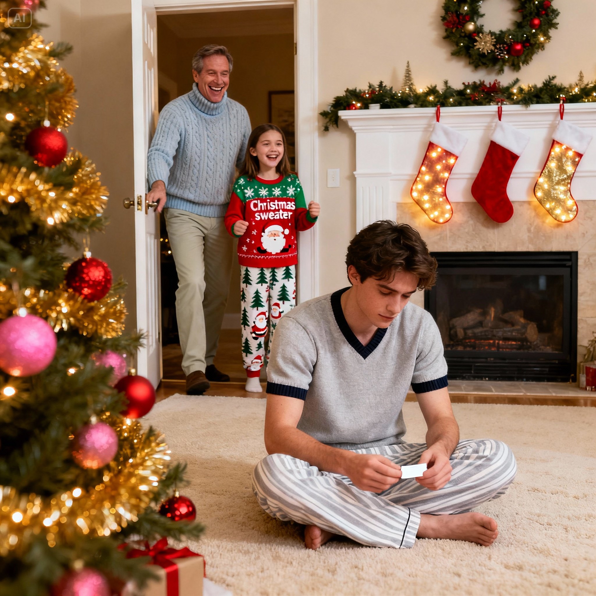 At Christmas my parents gave my sister a brand-new luxury SUV with a red bow on top… and handed me clearance-bin socks, even though i’d been secretly covering their house costs for three years — so at 2 a.m., while everyone slept, i left them a different kind of “gift” on the kitchen counter and drove away from that perfect American holiday….