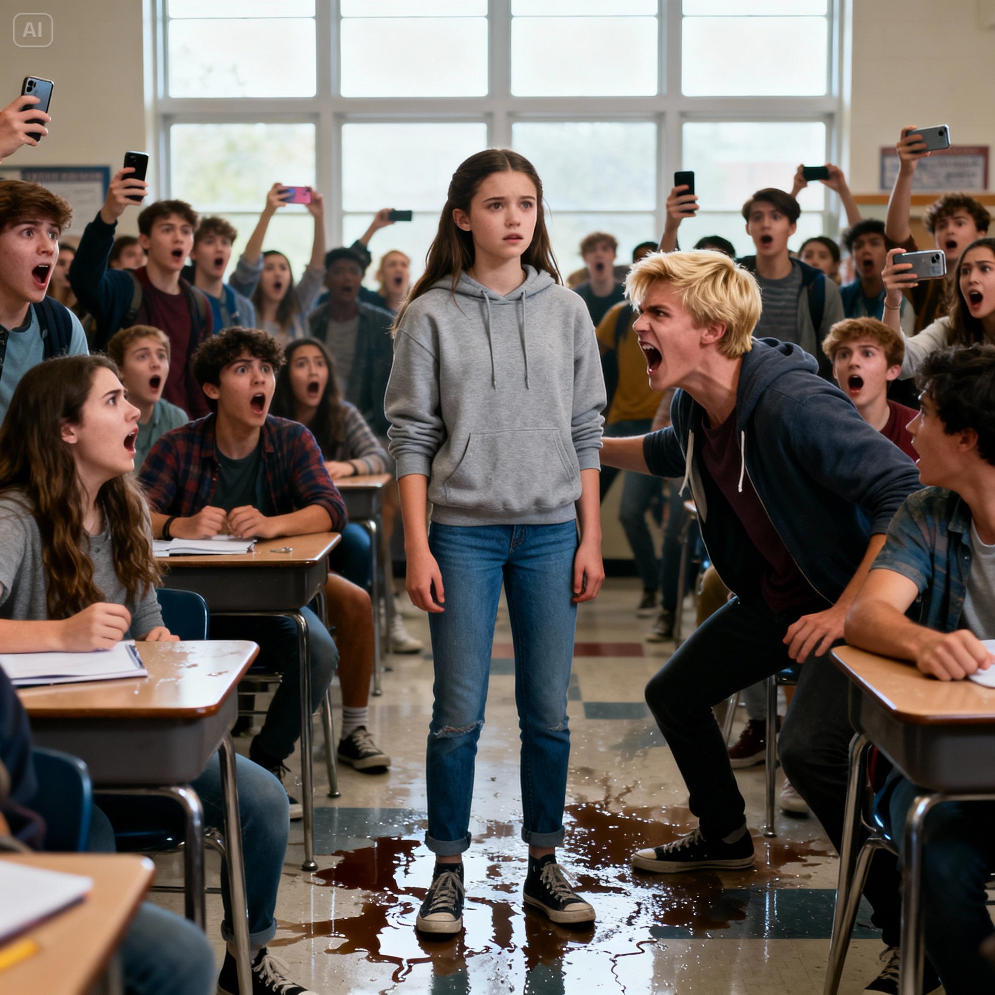 They thought she was just another quiet new girl, an easy target with dark skin and no one to back her up. but when the bullies swung first, they didn’t just hit a girl—they hit a storm they couldn’t control. the slap echoed across the hallway, and what came after shocked everyone. because the moment she stood up, the power in that school shifted forever…