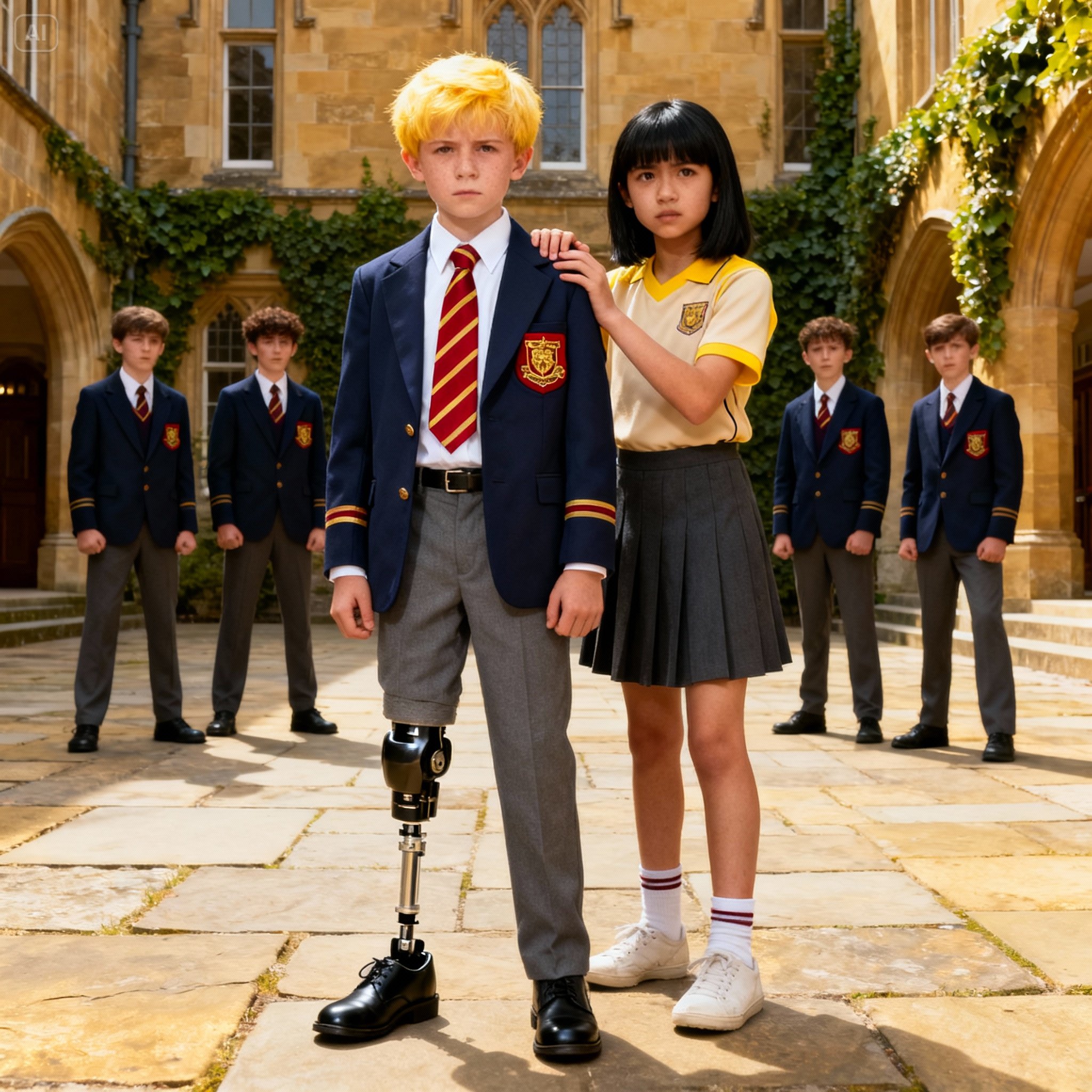 They mocked the billionaire’s one-legged son until a poor black girl defended him — and ended up changing his life forever…