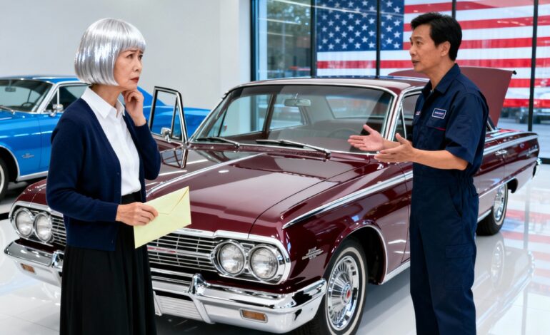 My son sold the vintage car that my husband had worked on for twenty years just to take his wife on a trip to paris, then the following morning the car dealership owner phoned me nervously and said my husband left something very important inside and told me to come right away before giving it to the buyer….