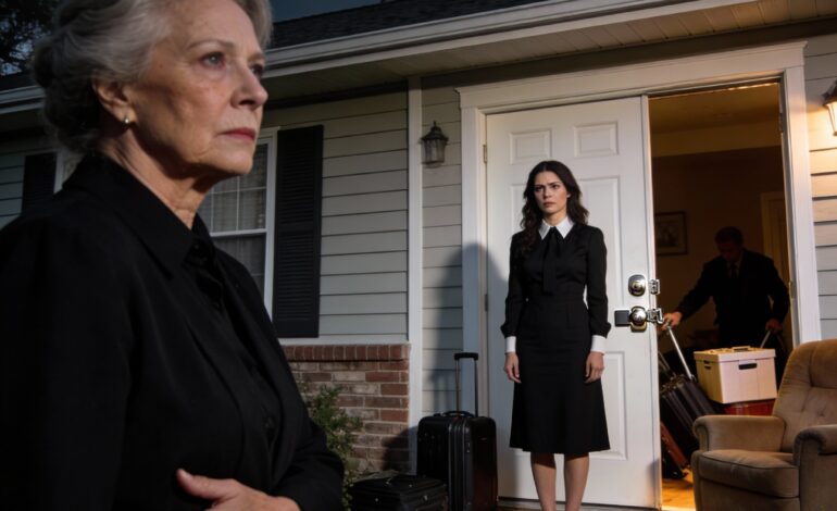 After my husband’s funeral, when i returned home, i realized the house keys no longer worked, and suddenly i saw my in-laws moving in with all their belongings while my mother-in-law declared that since her son built the house, it now belonged to them and i should leave, which made me laugh because my husband was…