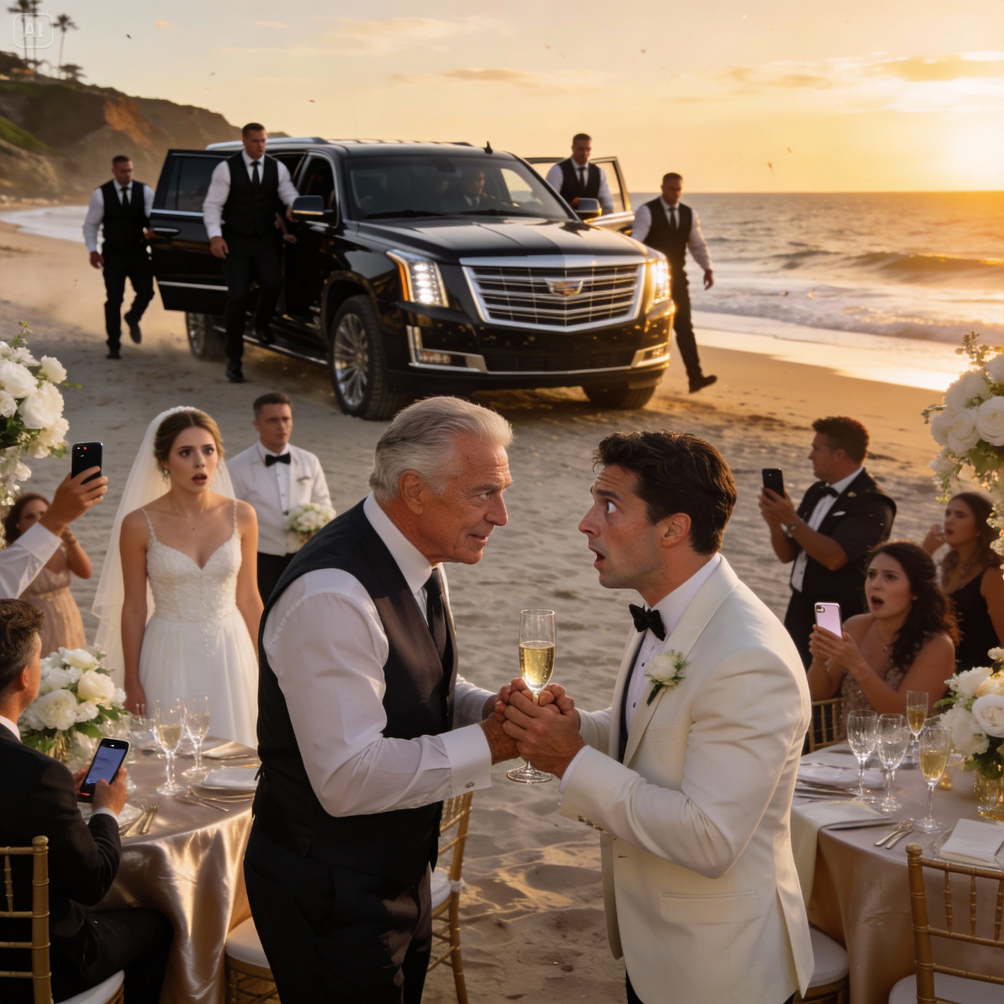 At my daughter’s beach wedding, her fiancé smirked, “pay $50k for this luxury or vanish forever.” i blinked. my daughter added, “or enjoy solitude in an old age home.” i sipped champagne, smiled, and whispered, “you forgot one thing.” their faces turned pale. moments later, chaos erupted… and i never lifted a finger…