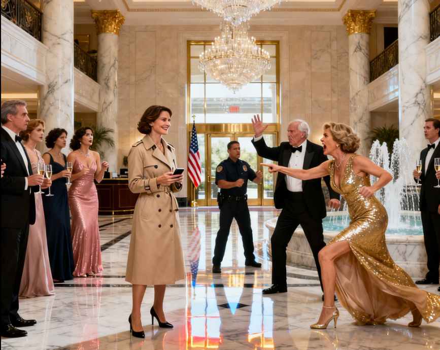 “Zanim Andre zdążył odpowiedzieć, przez lobby przecięła go pewna siebie głos.