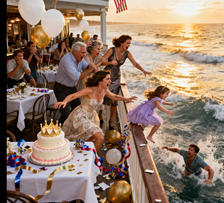 Świętowaliśmy urodziny mojej siedmioletniej córki w restauracji nad morzem. Wszyscy się przepychali, a gdy nadszedł czas krojenia tortu, moja siostra zaczęła płakać, mówiąc: „To niesprawiedliwe. Dlaczego nikt tego nie zrobił dla mojej córki?” Następnie pchnęła moją córkę z barierki do morza i zaczęła niszczyć wszystkie dekoracje. Gdy próbowałam wskoczyć, żeby ją uratować, moi rodzice chwycili mnie za włosy i krzyczeli: „Nie widzisz, że twoja siostra się męczy? Idź jej pomóc.” Krzyknęłam: „Moja córka tonie. Pozwól mi teraz odejść.” Tata dodał: „Zawsze wszystko kręci się wokół ciebie.” Moja siostra uśmiechnęła się złośliwie, mówiąc: „Zasłużyłaś na to, bo uczyniłaś swoją córkę gwiazdą.” Mój mąż, przypadkiem, usłyszał płacz mojej córki, więc wskoczył do wody. Ale kiedy wrócił z nią, było już za późno. To, co zrobiłam z nimi wszystkimi, zostawiło ich w szoku.