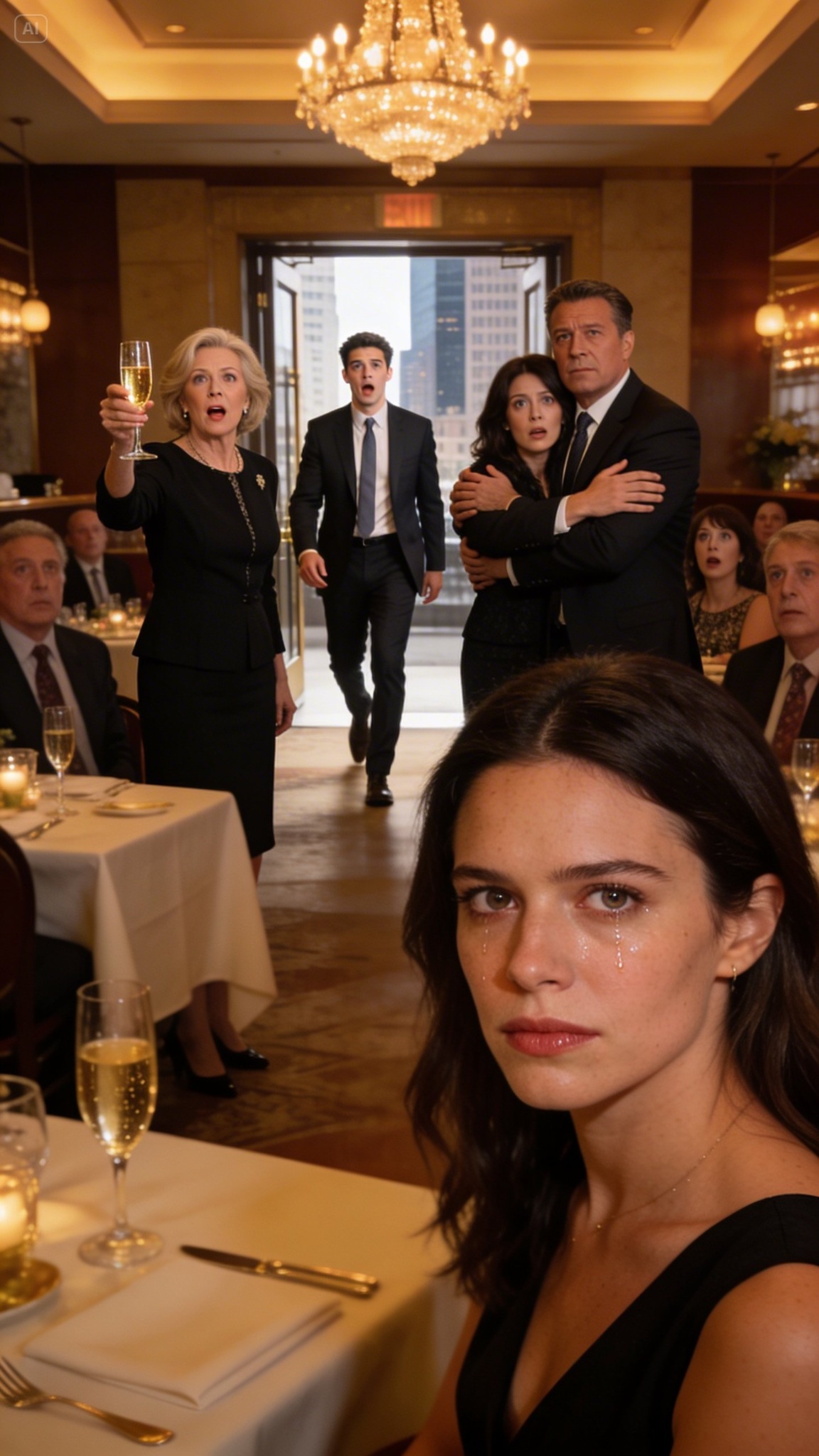 A férjem előléptetési buliján az anyósom hangosan azzal vádolt, hogy pénzért vettem feleségül, és gúnyosan kimondta: “Még egy fűt sem fog szerezni az ingatlanomról!” A férjem támogatta őt – egészen addig, amíg meg nem látta a főnöke autóját, és sietve lenyűgözte… csak megdermedtem, amikor a főnök belépett, megölelt, és azt mondta: “Hogy van a lányom?”