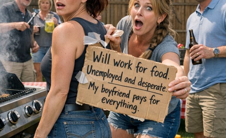 A barátom viccesnek találta, ha rátenni egy “Dolgozni fog az ételért” feliratot