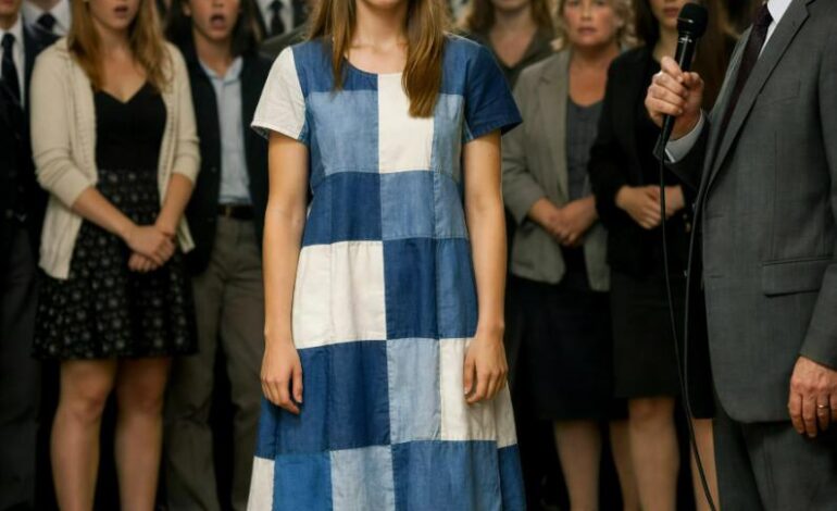 La sera del ballo di fine scuola arrivai con un vestito semplice, cucito da me stessa con le vecchie camicie di mio padre. Alcuni compagni iniziarono a ridere appena mi videro… ma pochi minuti dopo presi il microfono e dissi qualcosa che cambiò completamente l’atmosfera nella sala.