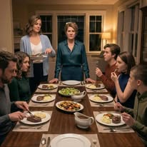 „Bara för familjen“, sa min svärdotter medan hon serverade biff till alla andra – utom mig.