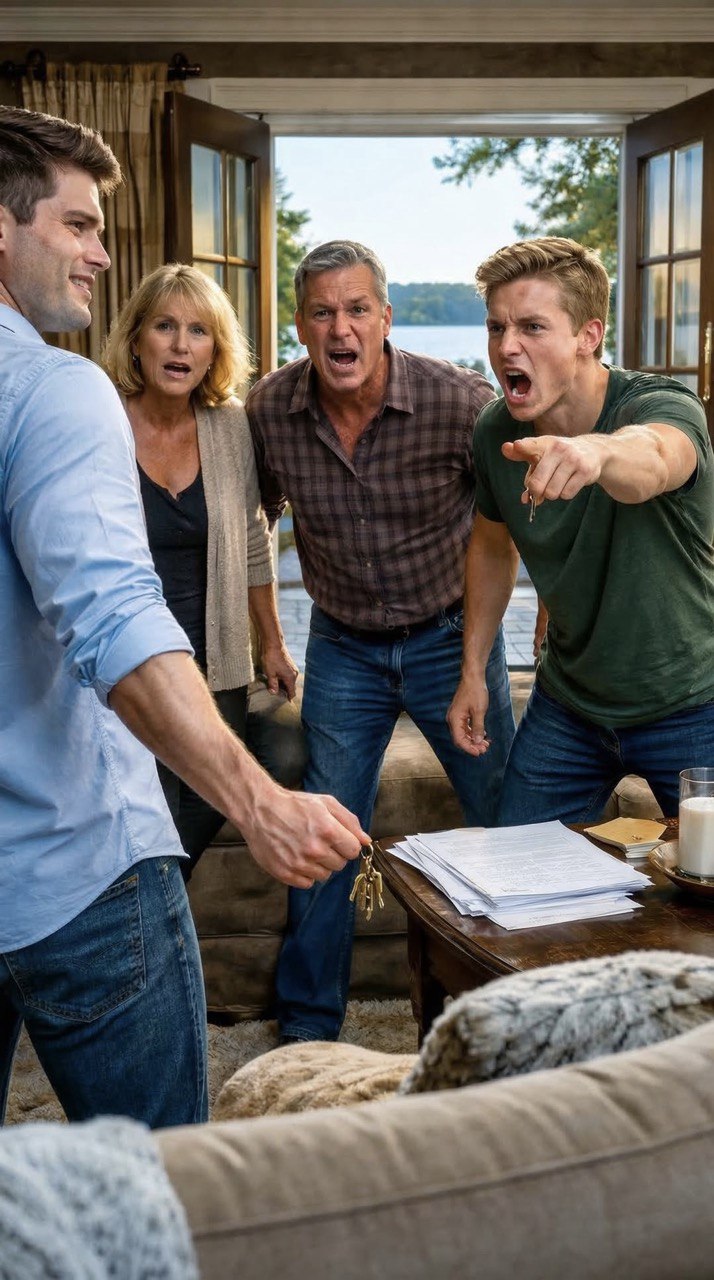 Min yngre bror stämde mig på grund av en villa vid sjön.När jag frågade varför, sa han: ”Den där villan är min.”Mina föräldrar ställde sig bakom honom och sa: ”Han förtjänar den mer än du.”Jag svarade med bara en enda mening — och hela deras värld föll samman …