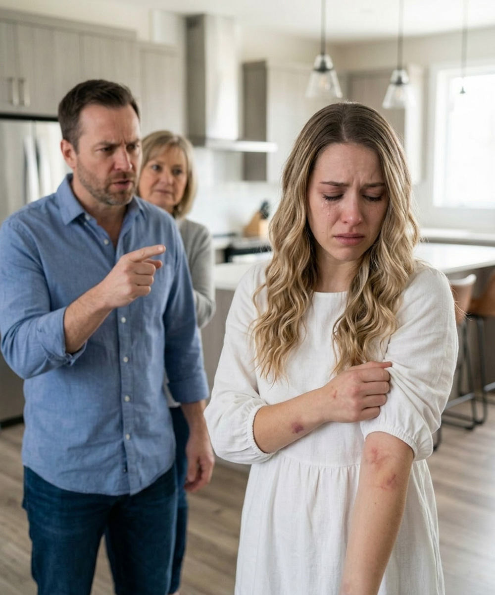 Gå av min rygg med dina problem”, skällde min man på mig så fort jag visade honom blåmärkena: “s som hans mamma lämnat på min hud. Jag minns att jag stirrade på honom, förbluffad, medan hon smirkade bakom honom som om hon redan vunnit. De trodde att jag skulle fortsätta gråta, be om nåd, förlåta. Det gjorde jag inte. Jag löste problemet på ett sätt som varken av dem såg komma – och när sanningen äntligen exploderade, blev de som sov fridfullt de som bad om nåd.