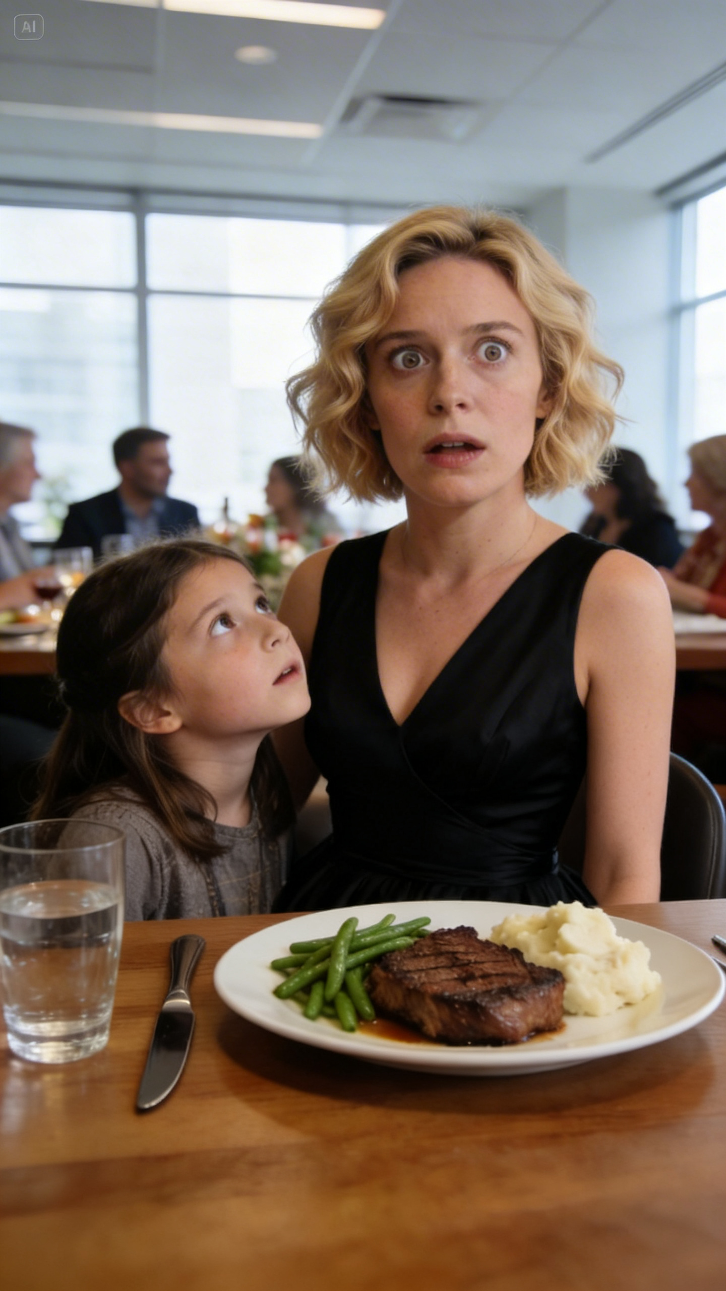 Vid en familjemiddag hemma hos mina föräldrar, smög min åttaåriga dotter tyst min biff på min systers tallrik och tog hennes. Hon lutade sig fram och viskade, “Det är okej nu.” Jag förstod inte, men jag förblev tyst och såg på. Tio minuter efter att min syster hade ätit klart sin biff började något hända…