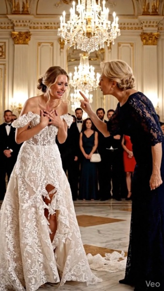 Devant deux cents invités fortunés, ils lui arrachèrent la robe, l’accusèrent de lui prendre quelque chose qui ne lui appartenait pas, et la jetèrent dehors comme si elle ne valait rien — mais quand elle murmura : « Papa… J’ai besoin de toi », la famille qui voulait la briser découvrit enfin la vérité sur qui elle était vraiment